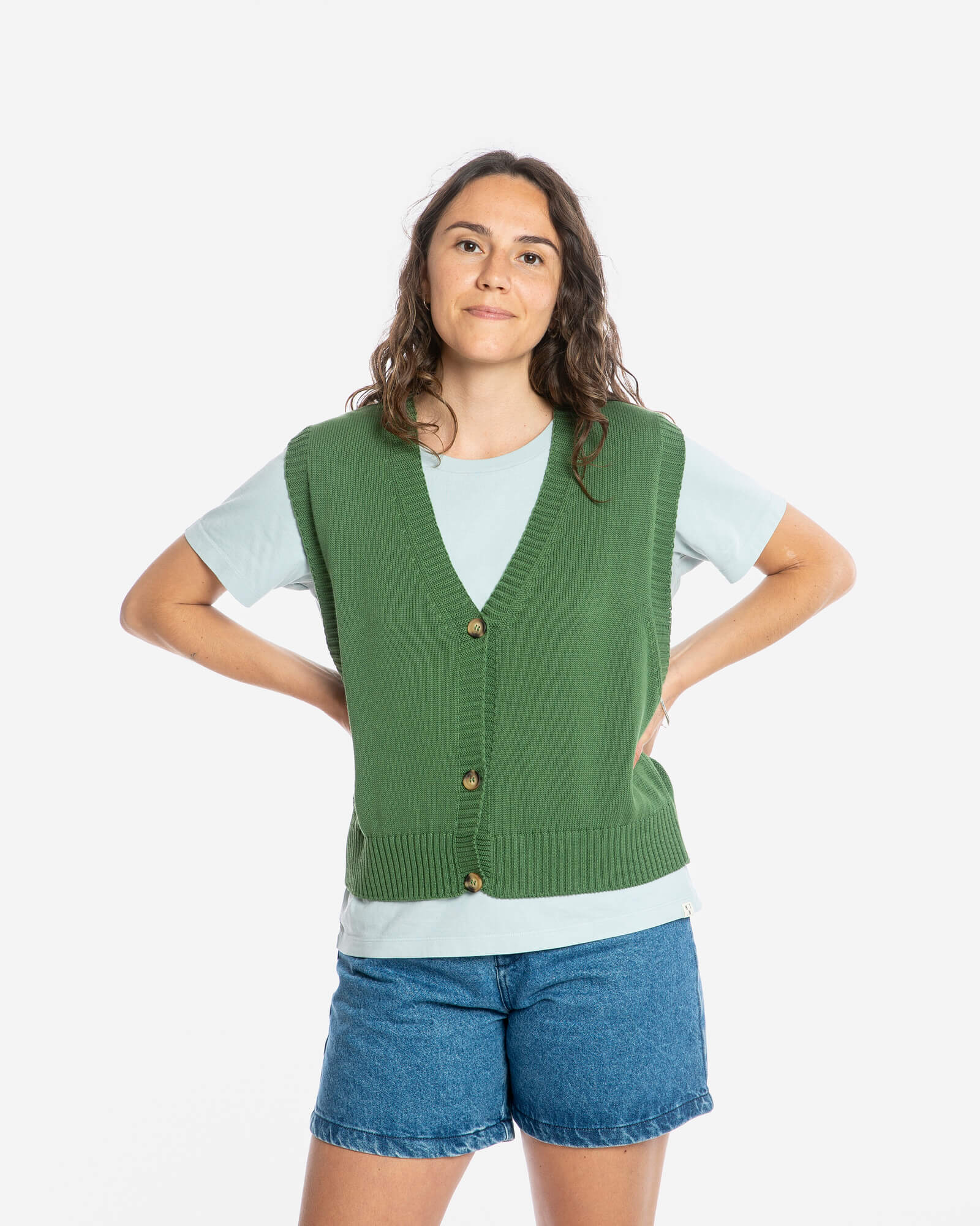 Boxy Knit Vest fir