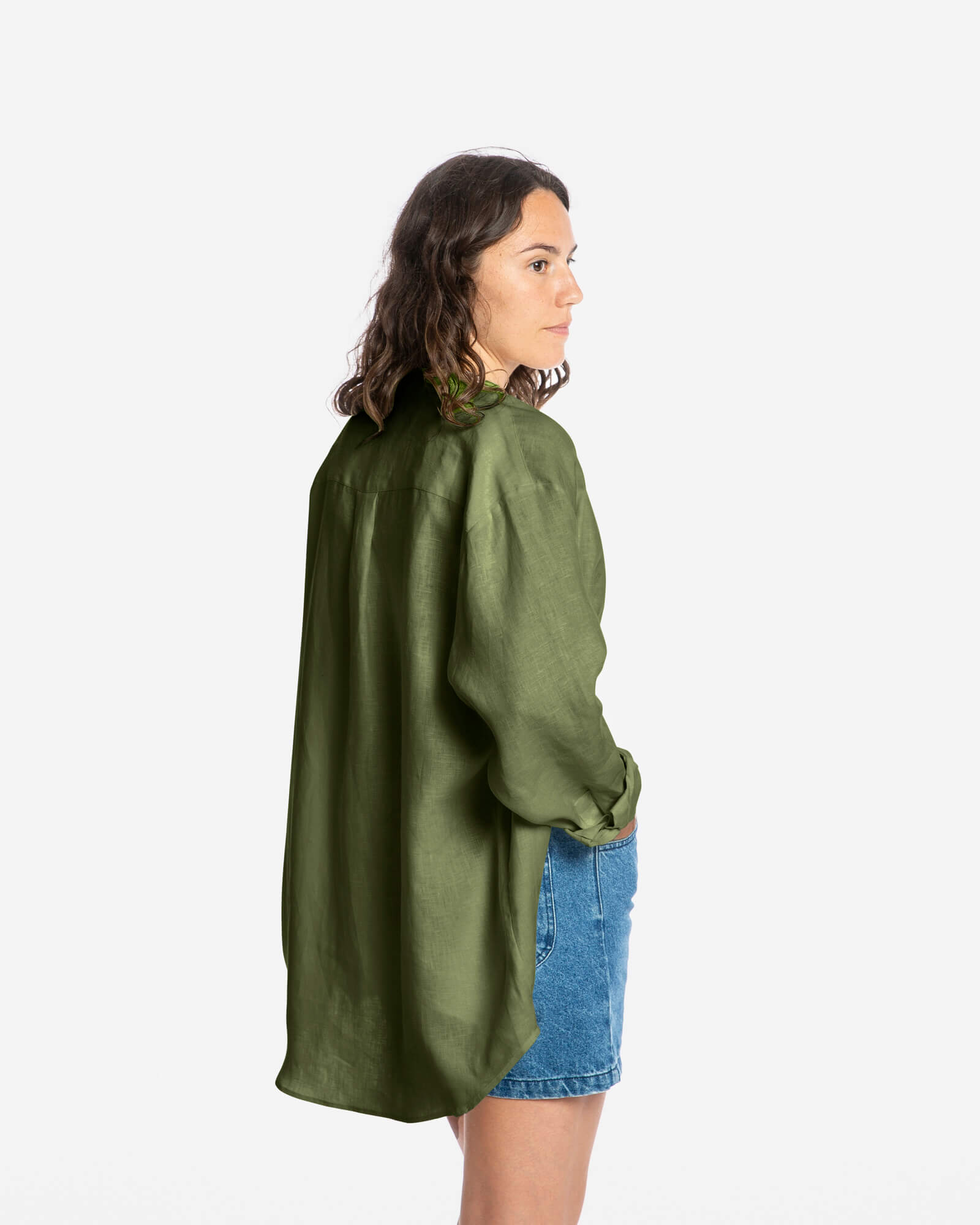 Linen Shirtblouse olive