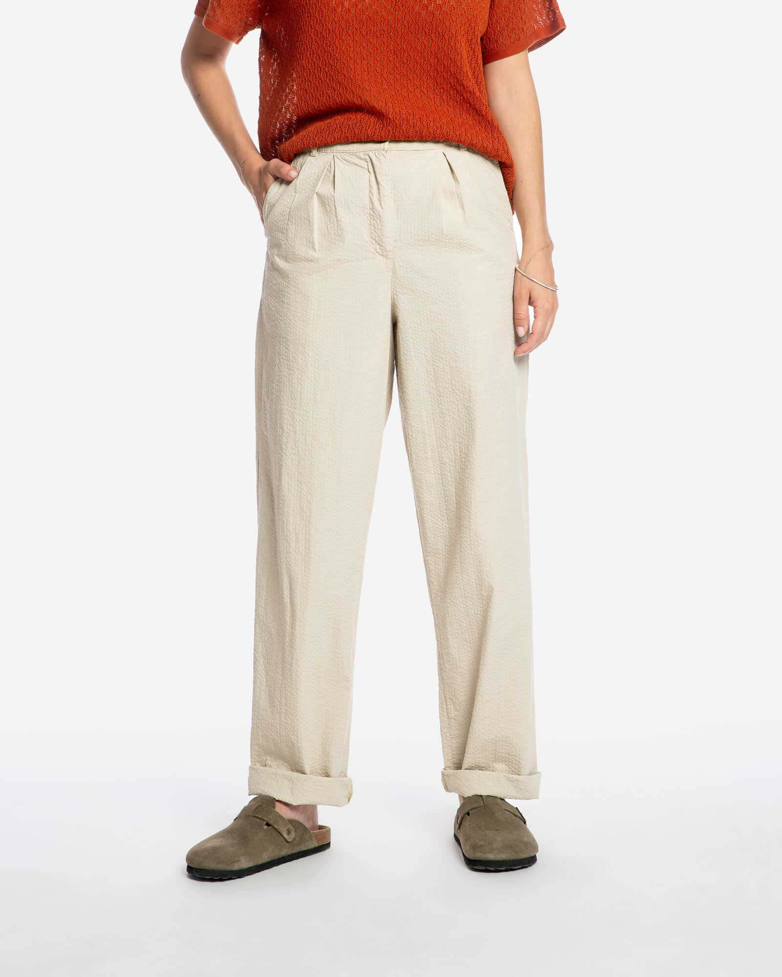 Pleated Pants sand