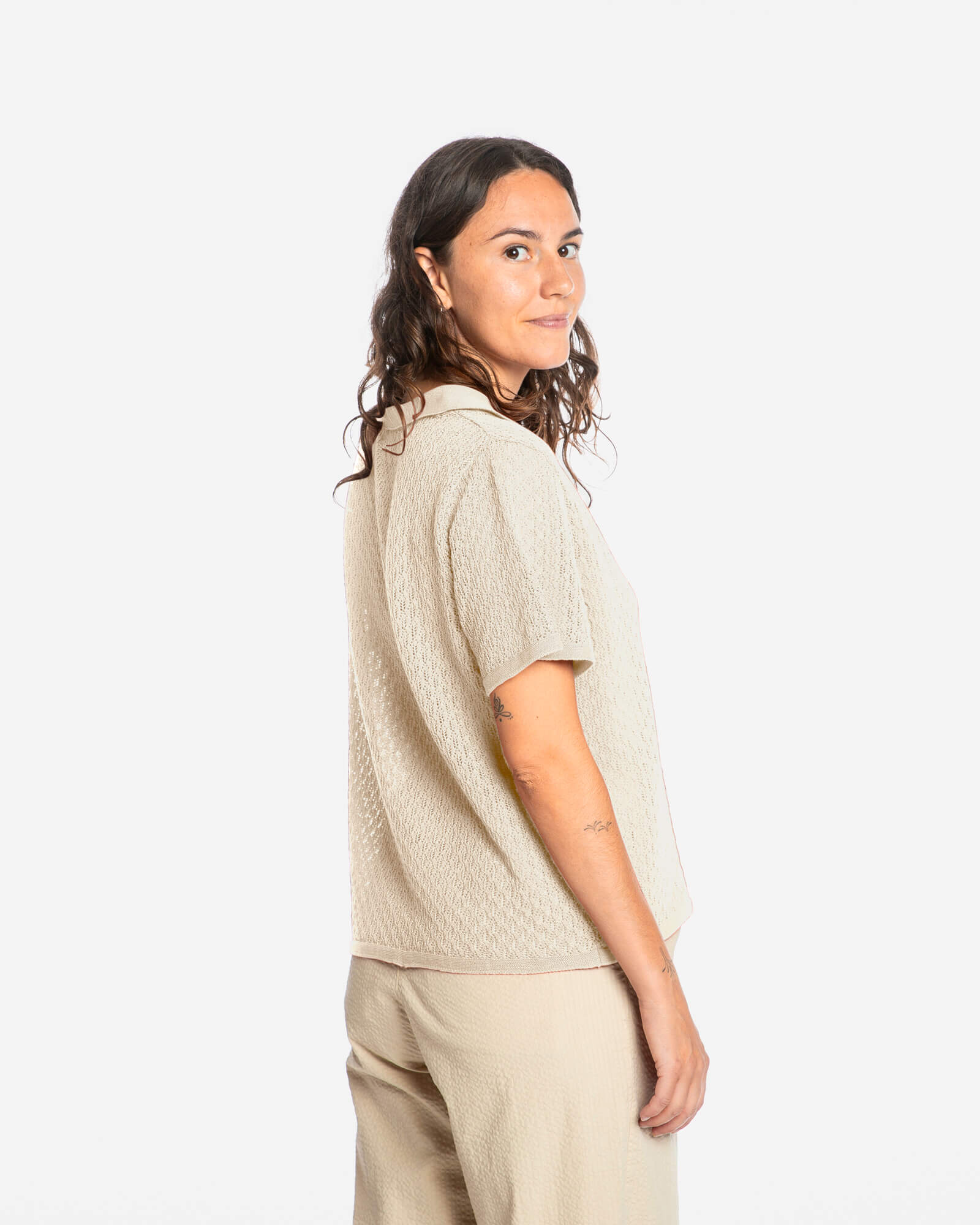Pointelle Blouse bone