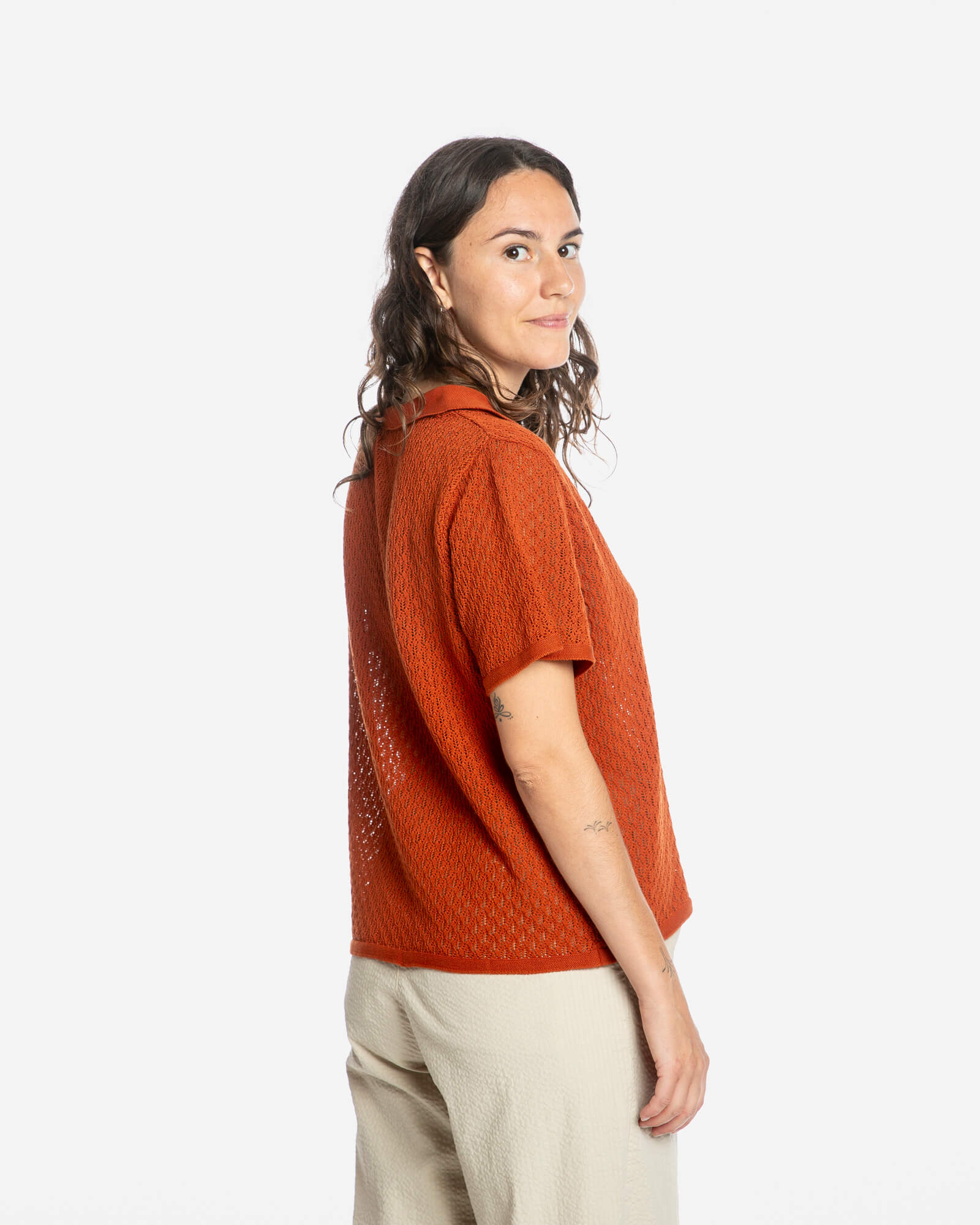 Pointelle Blouse copper