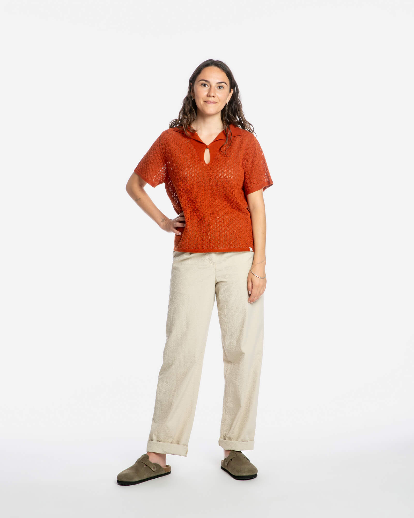 Pointelle Blouse copper