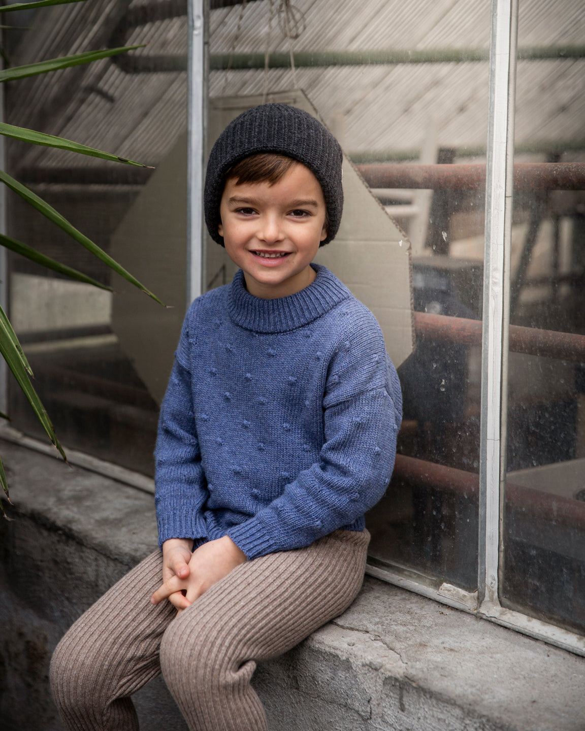 Bobble Sweater Kids thunder blue