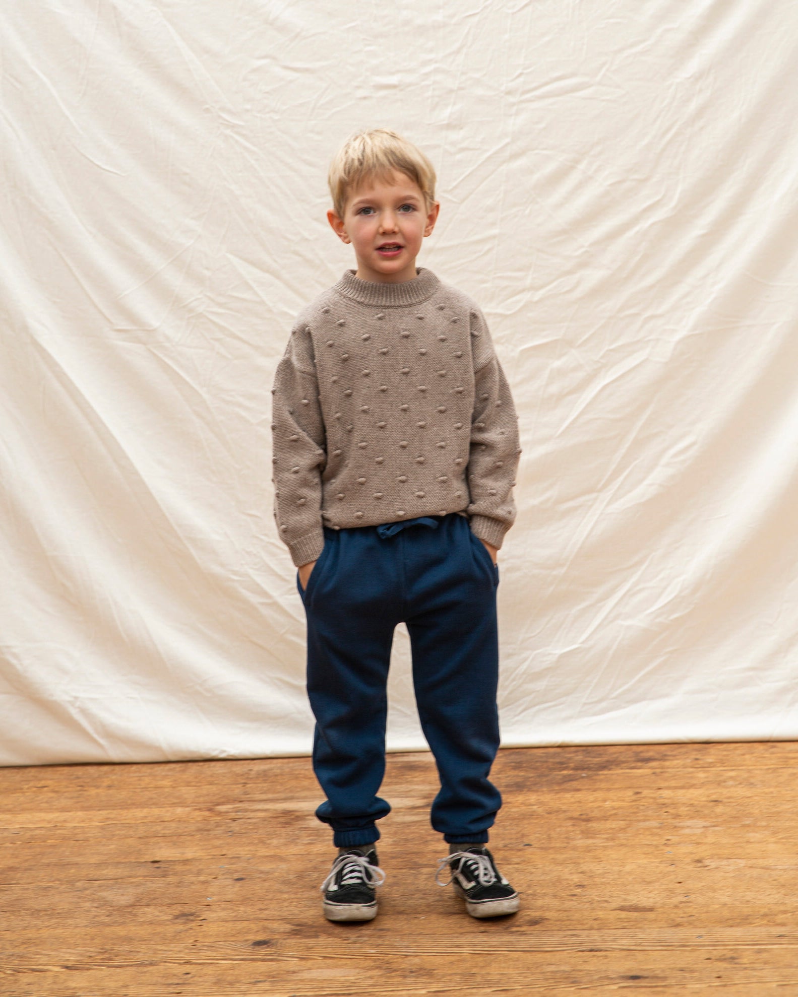 Bobble Sweater Kids taupe