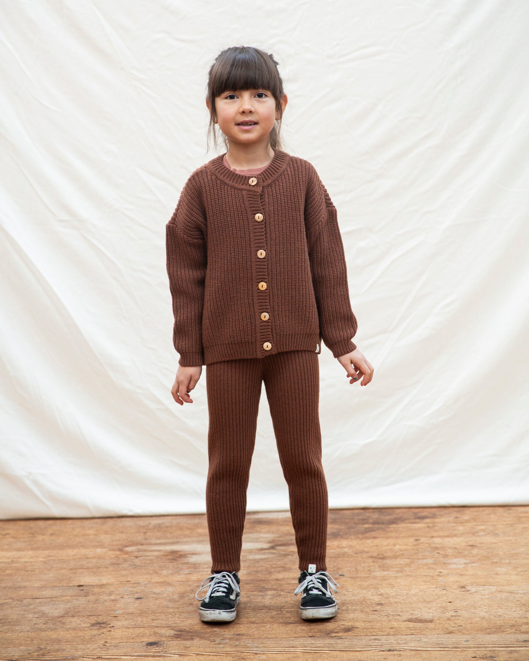 Round Neck Cardigan tabacco