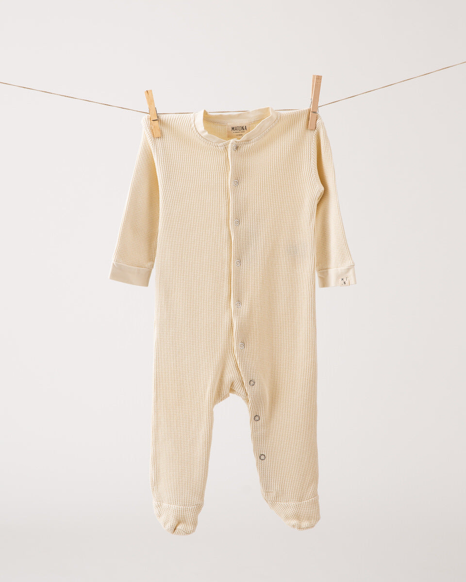 Basic Footed Pajama ecru