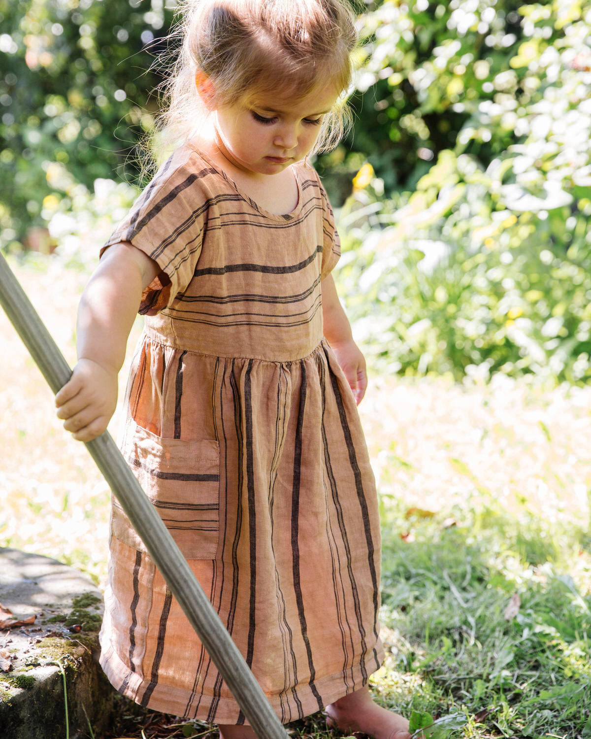 Oversized Dress tan/striped