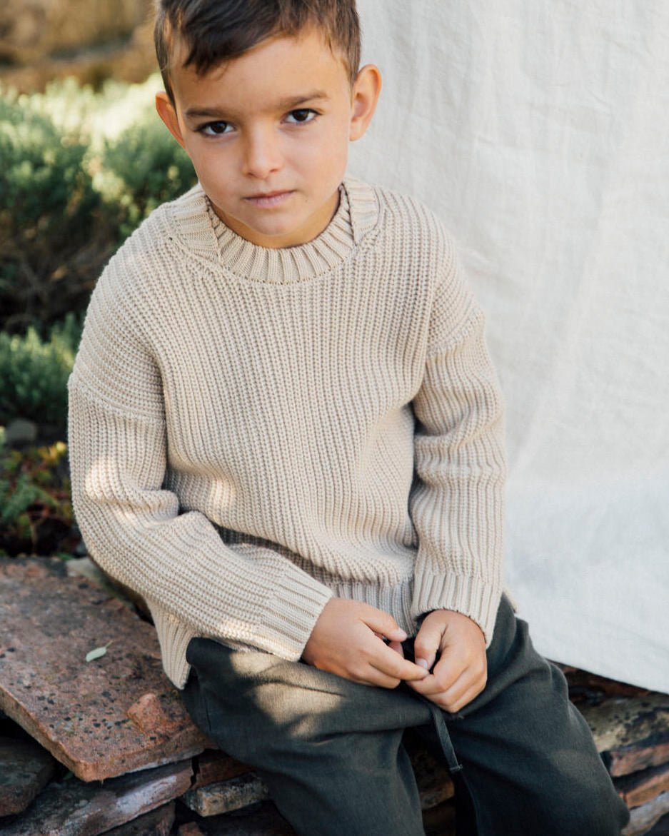 Regular Cotton Sweater Kids dune