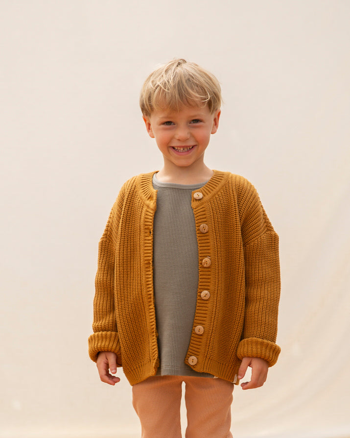 Boys deals mustard cardigan