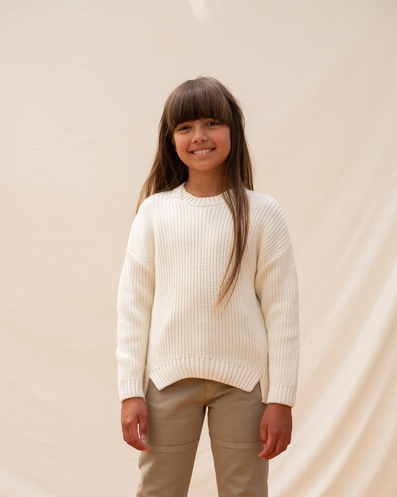 Regular Cotton Sweater Kids ecru