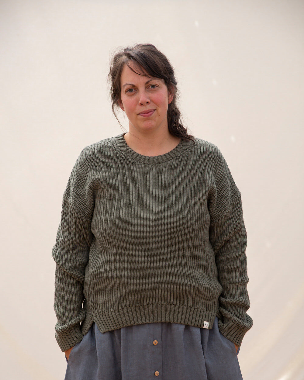 Regular Cotton Sweater Adult juniper
