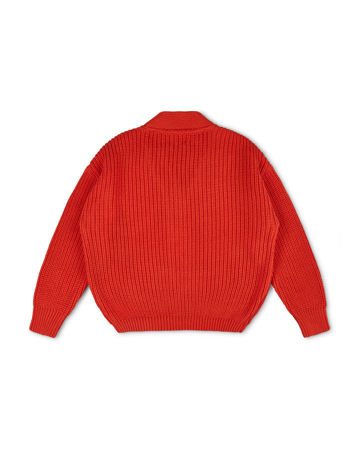 Chunky Cardigan poppy