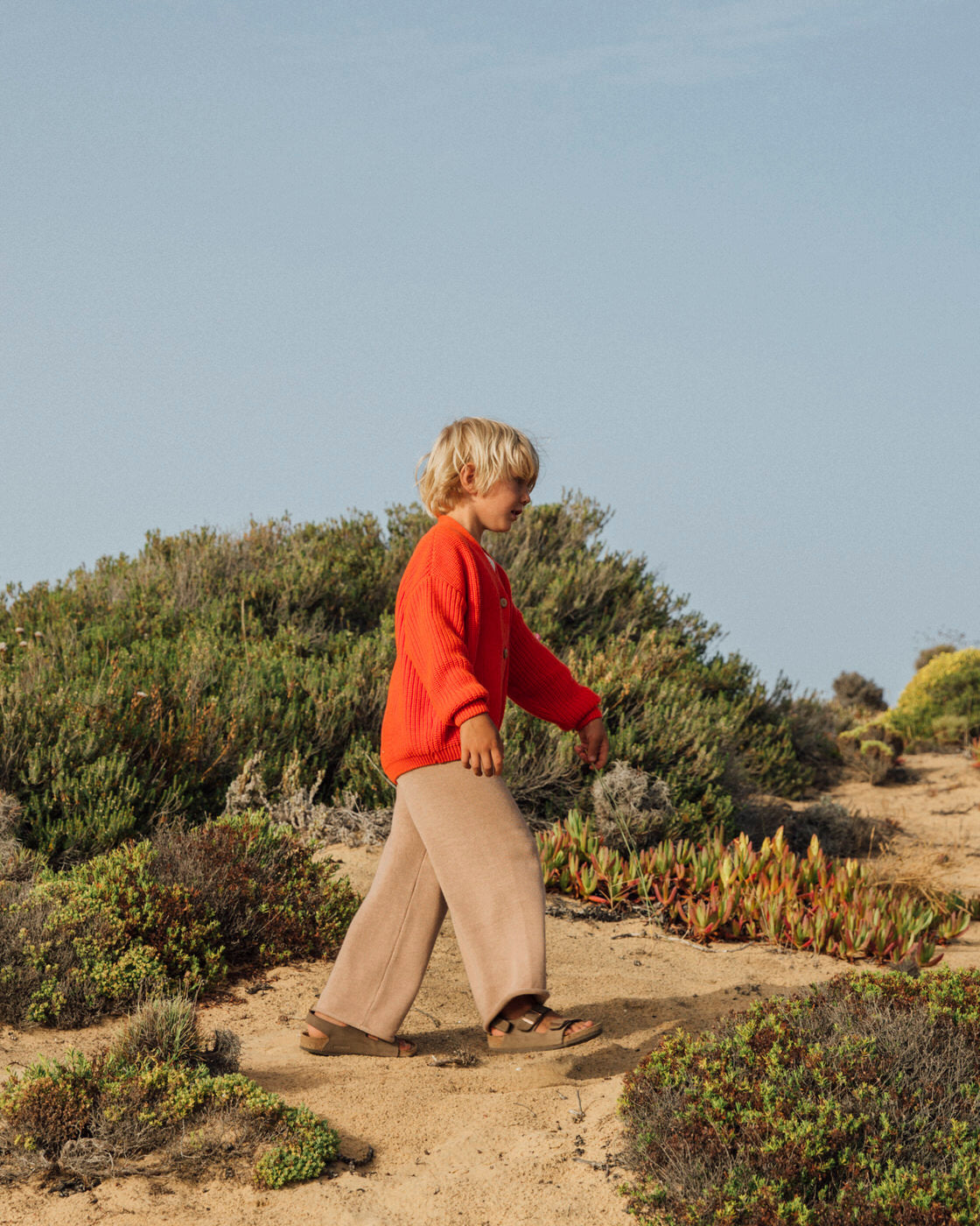 Chunky Cardigan poppy