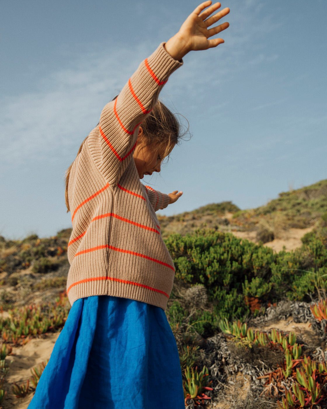 Essential Sweater poppy stripes