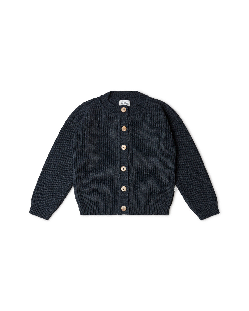 Round Neck Cardigan anthracite