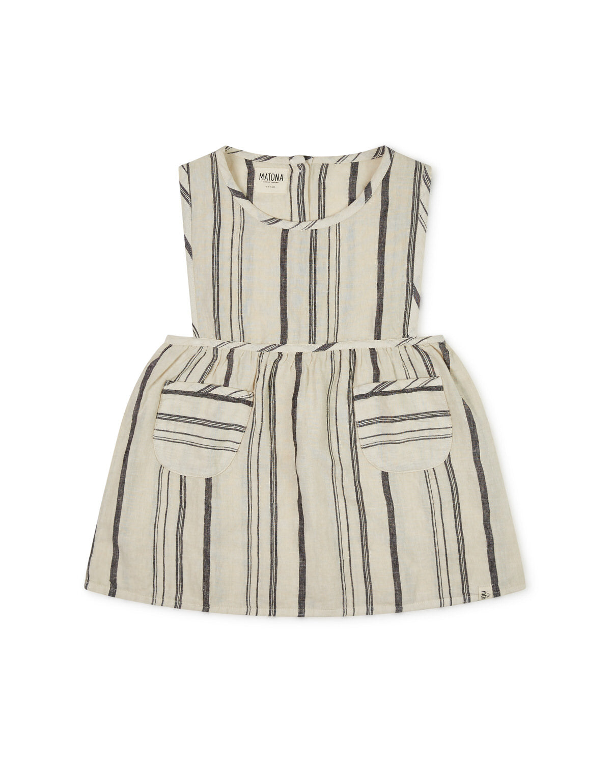 Nora Pinafore Dress beige/striped