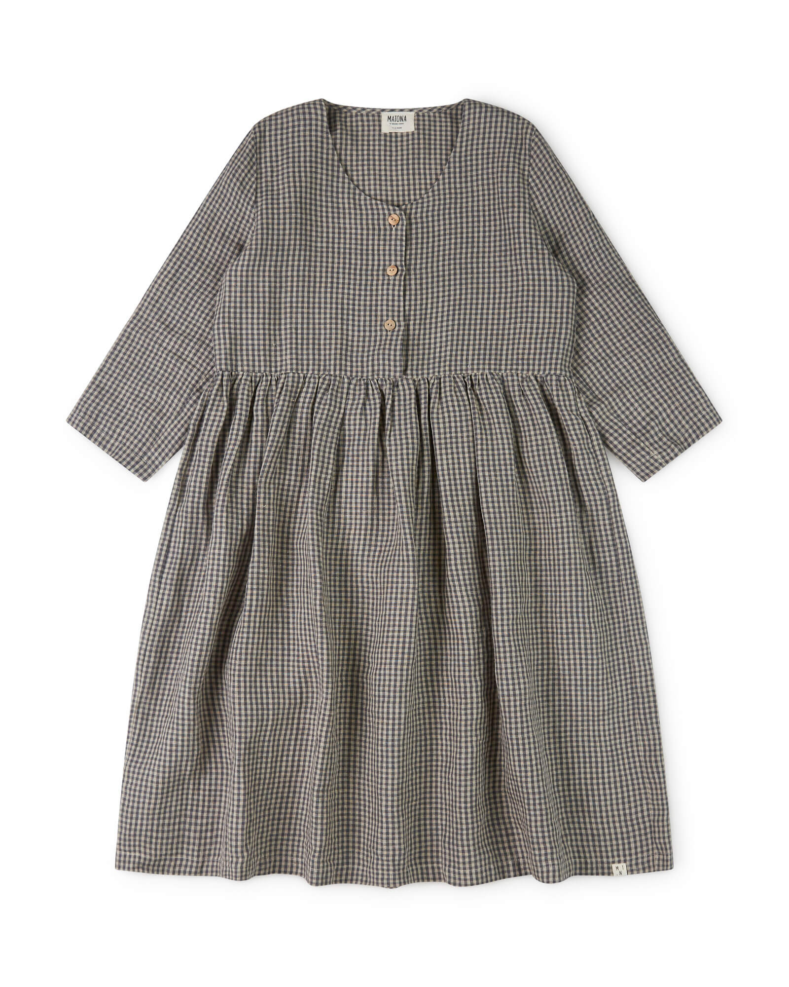 Buttoned Midi Dress vichy