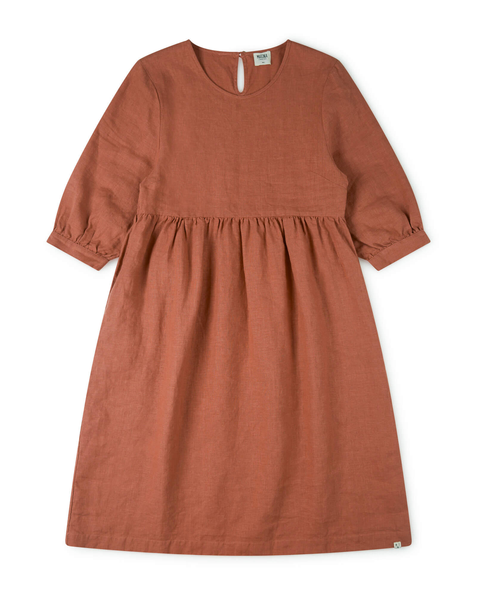 Puff Sleeve Dress russet