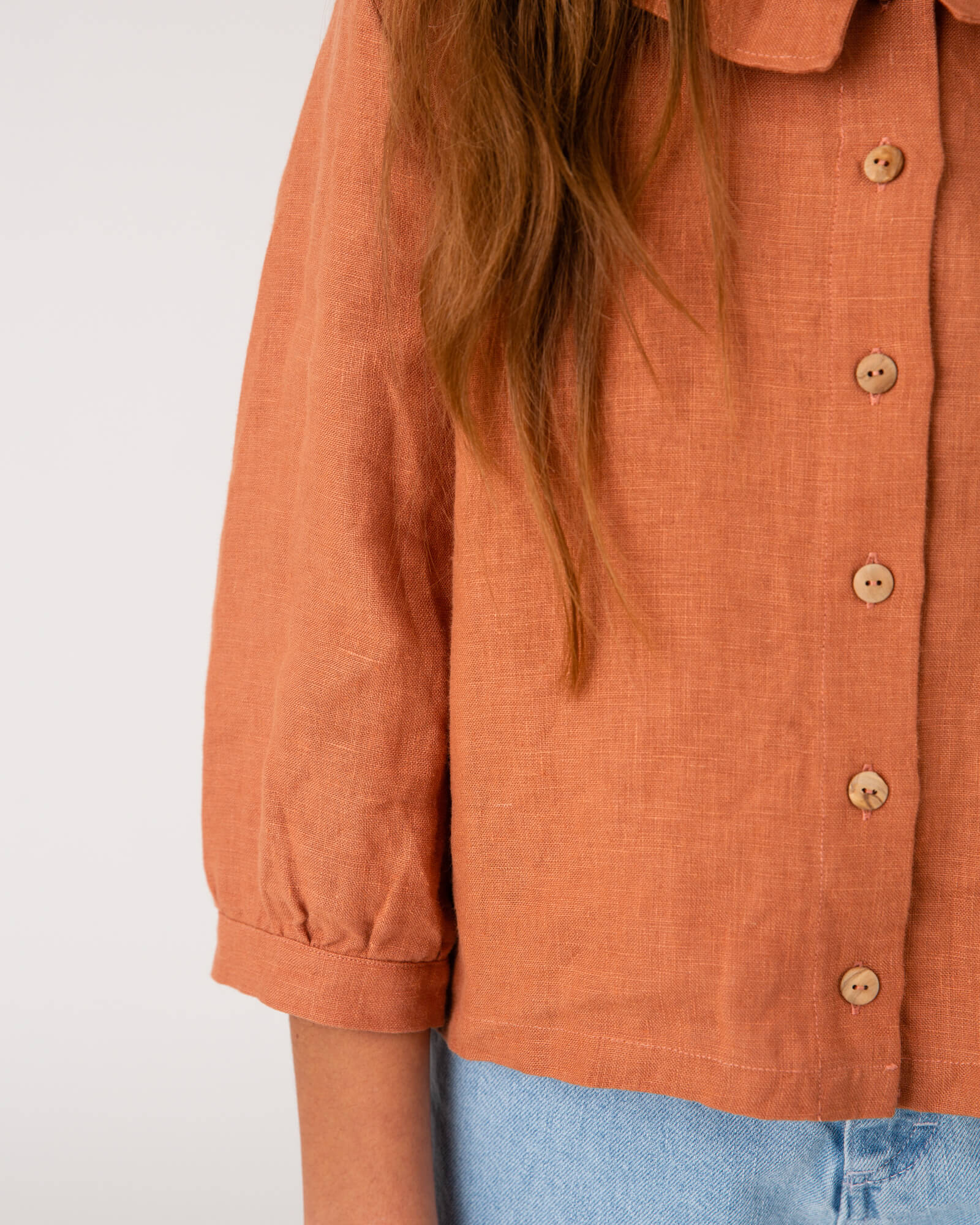 Frill Collar Blouse russet