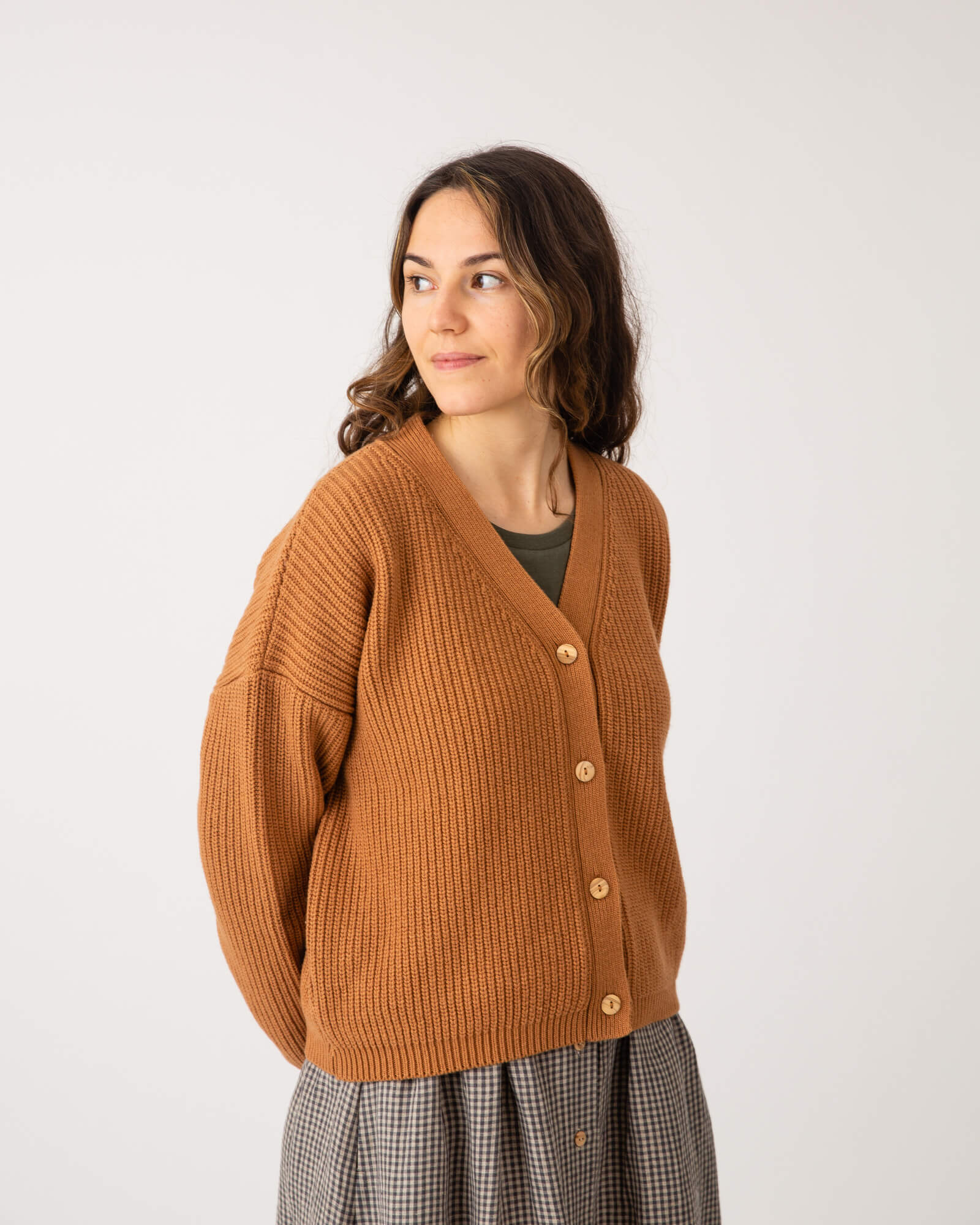 Knit Cardigan ochre