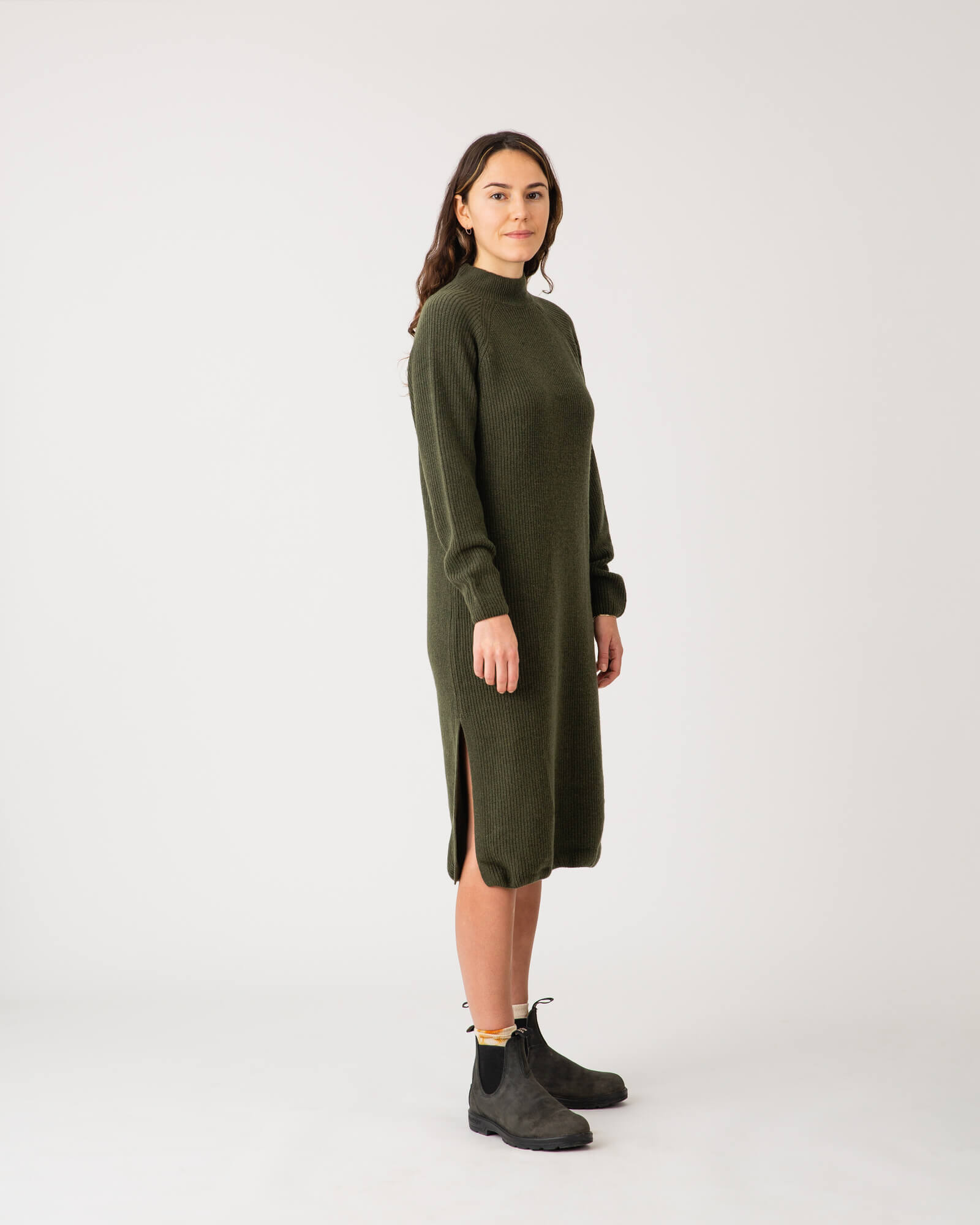 Knit Dress loden green