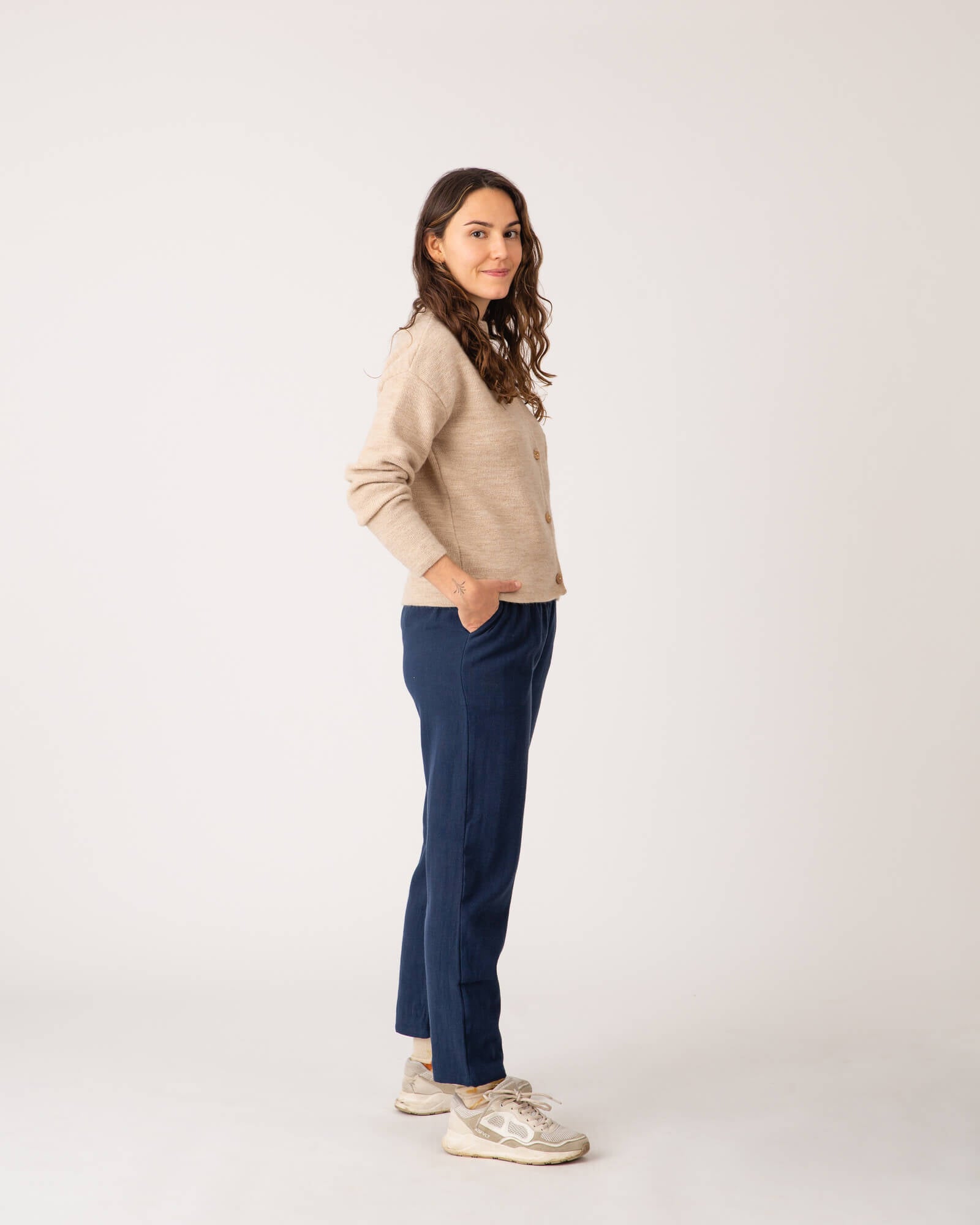 Patch Pocket Cardigan camel