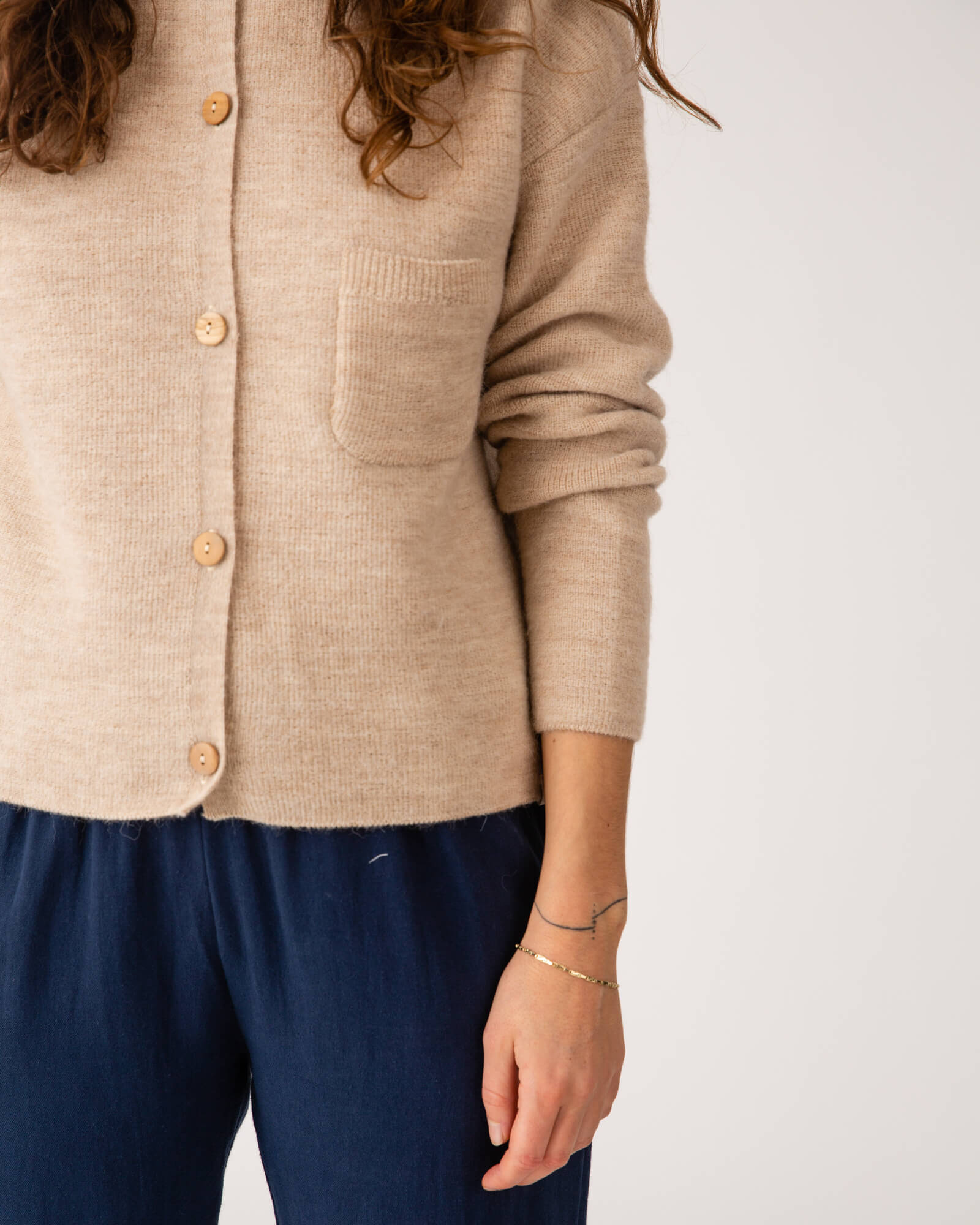 Patch Pocket Cardigan camel