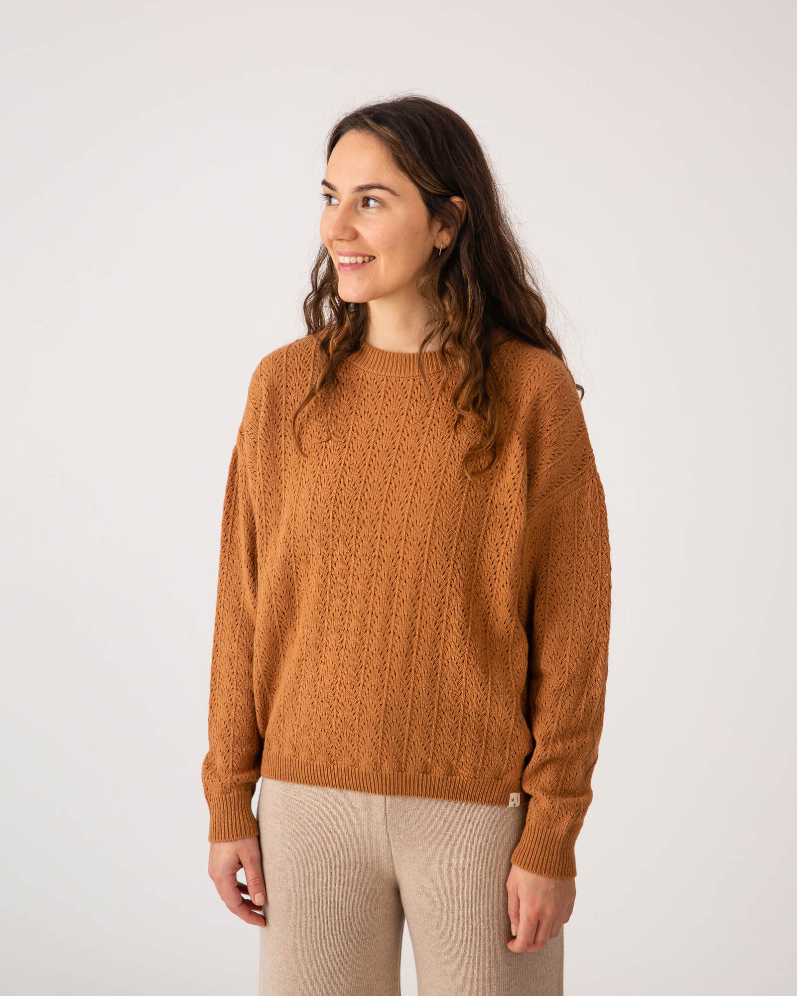 Pointelle Sweater ochre