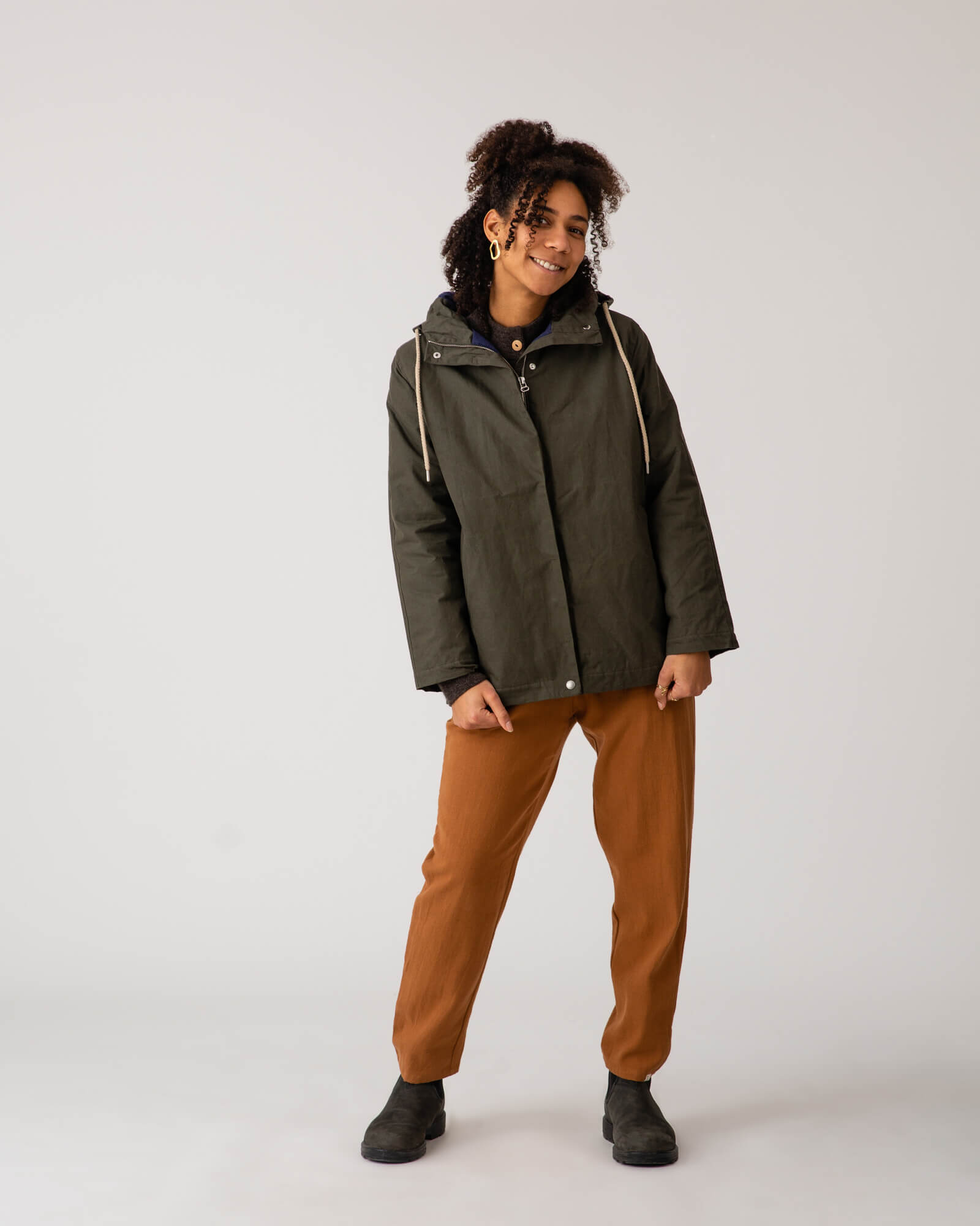 Waxed cotton hot sale coat women's