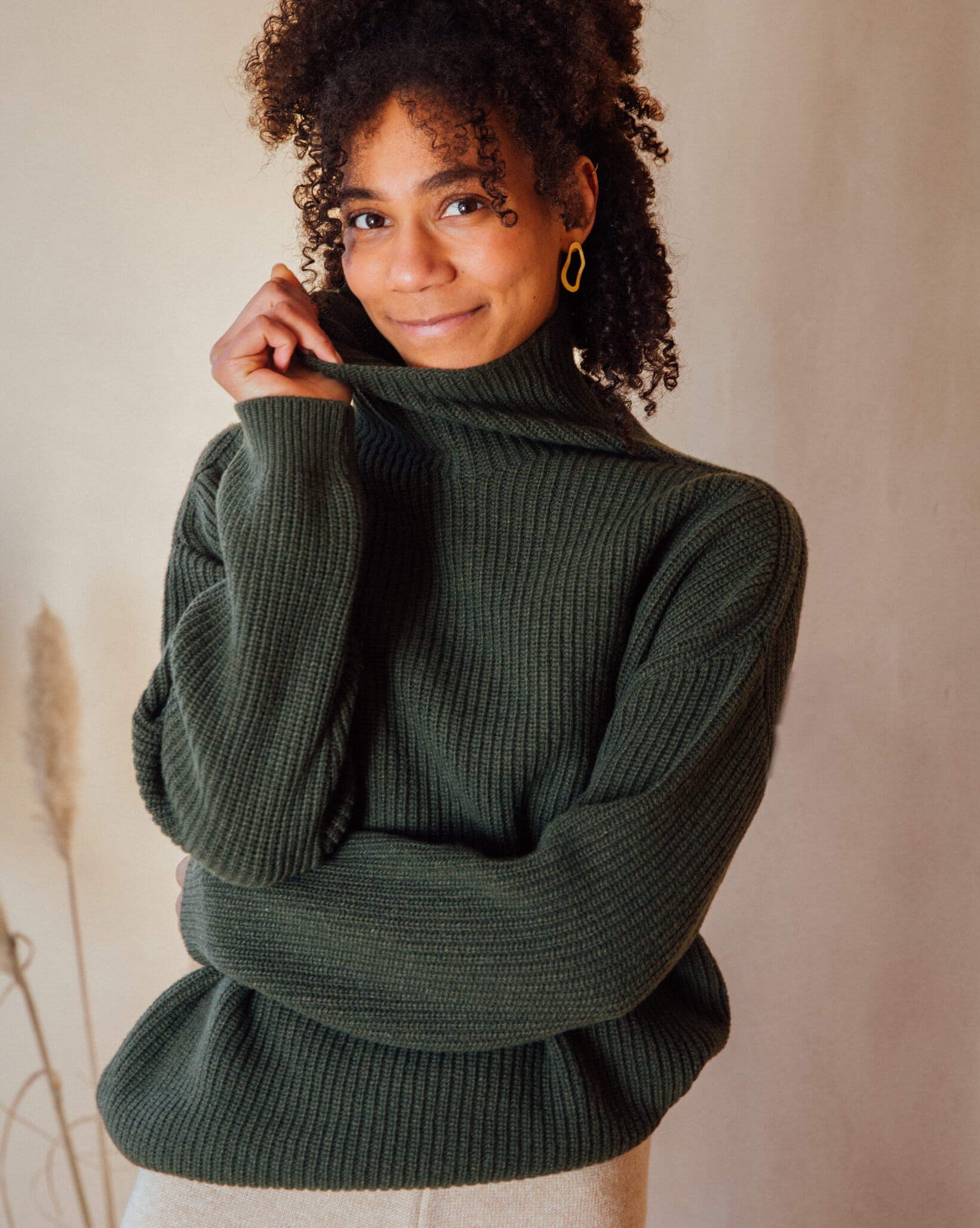 High Neck Sweater loden green | Matona