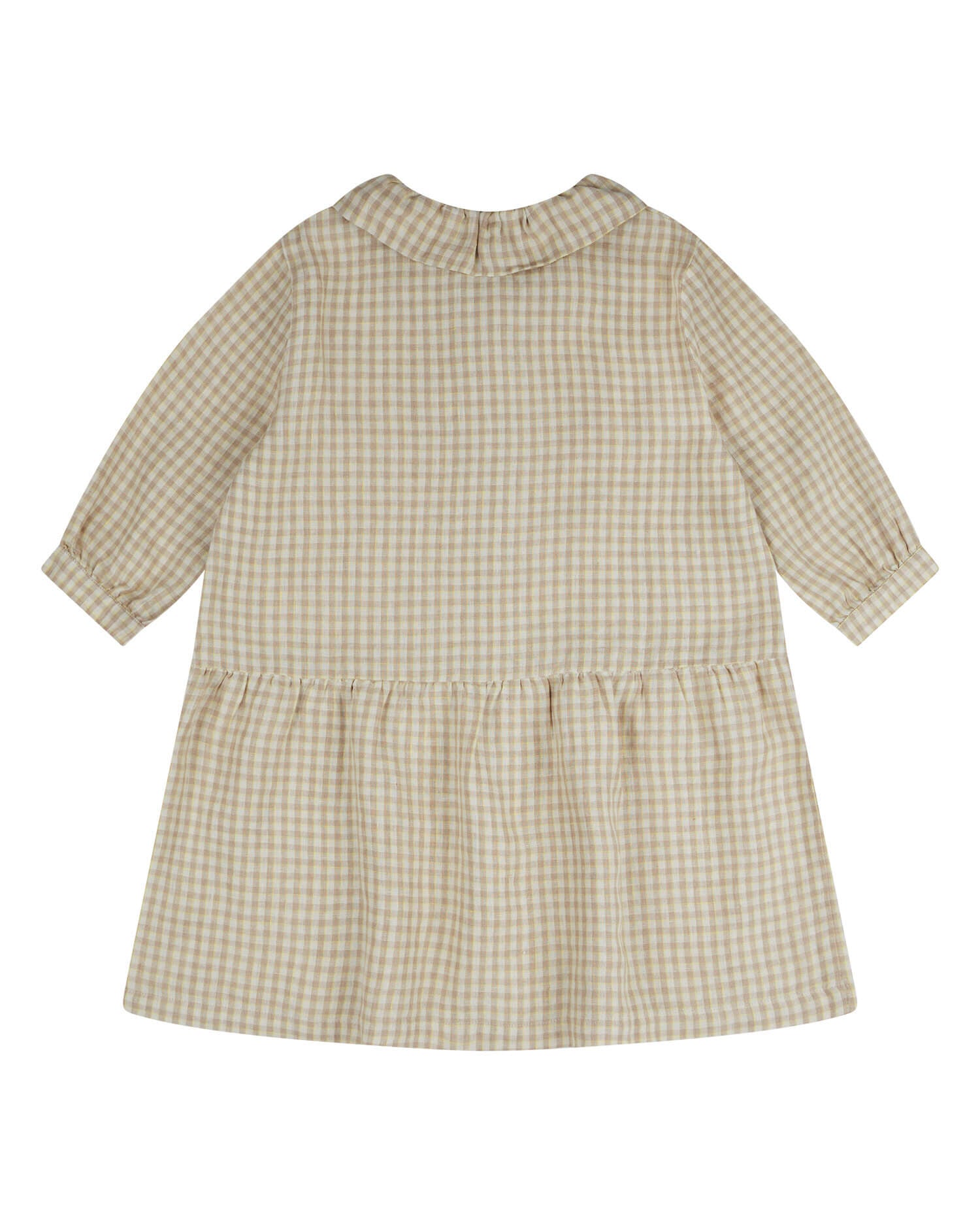 Frill Collar Dress dijon check