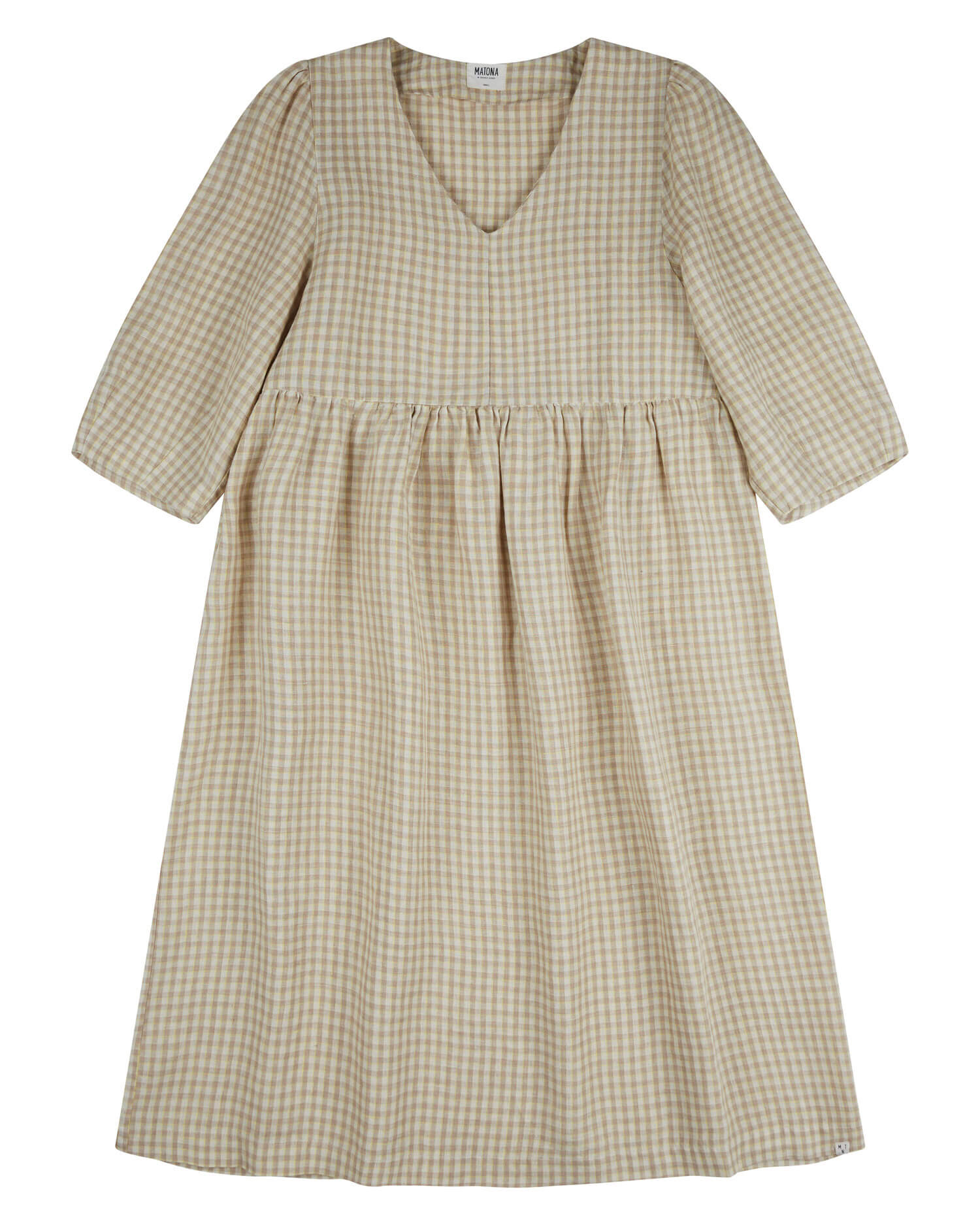 Elegant Midi Dress dijon check