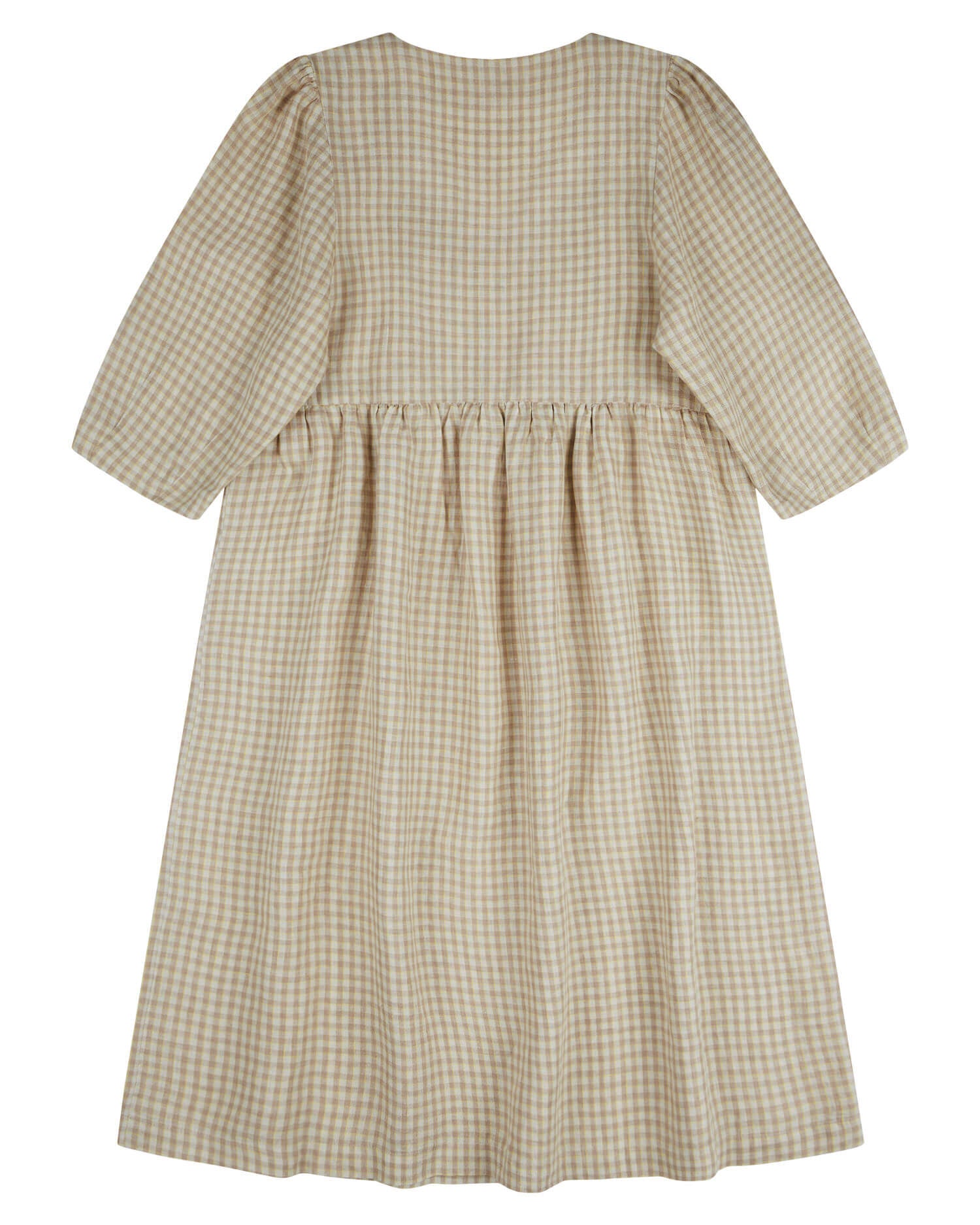 Elegant Midi Dress dijon check