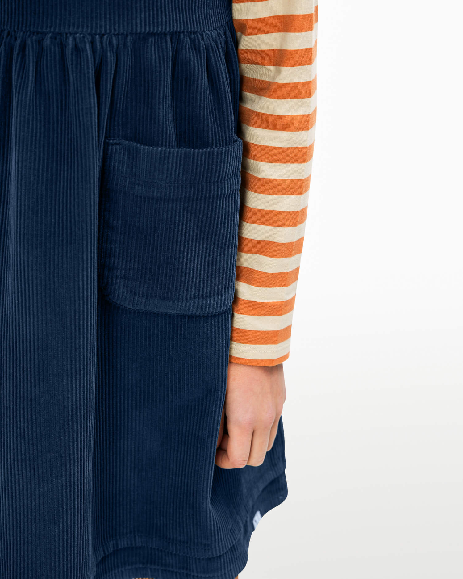 Belted Corduroy Dress anchor blue