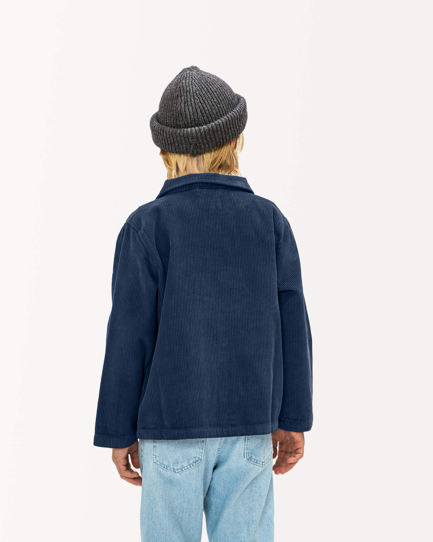 Boxy Corduroy Jacket anchor blue