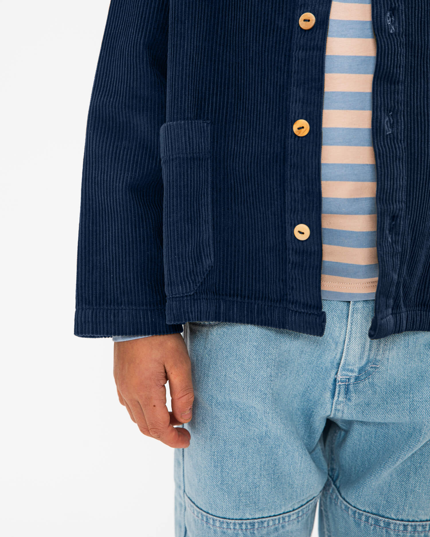 Boxy Corduroy Jacket anchor blue