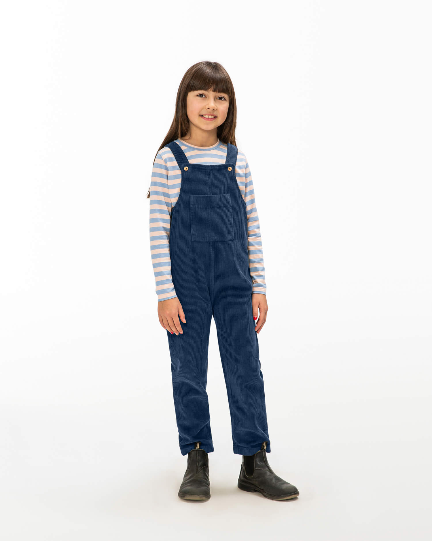 Corduroy Dungarees anchor blue