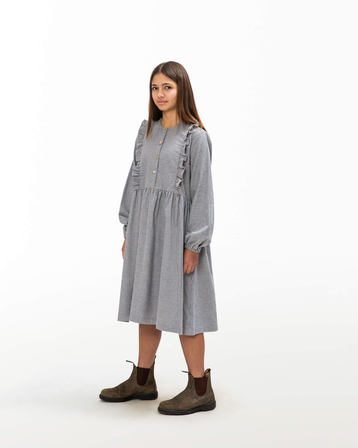 Flannel Kids Dress pepita