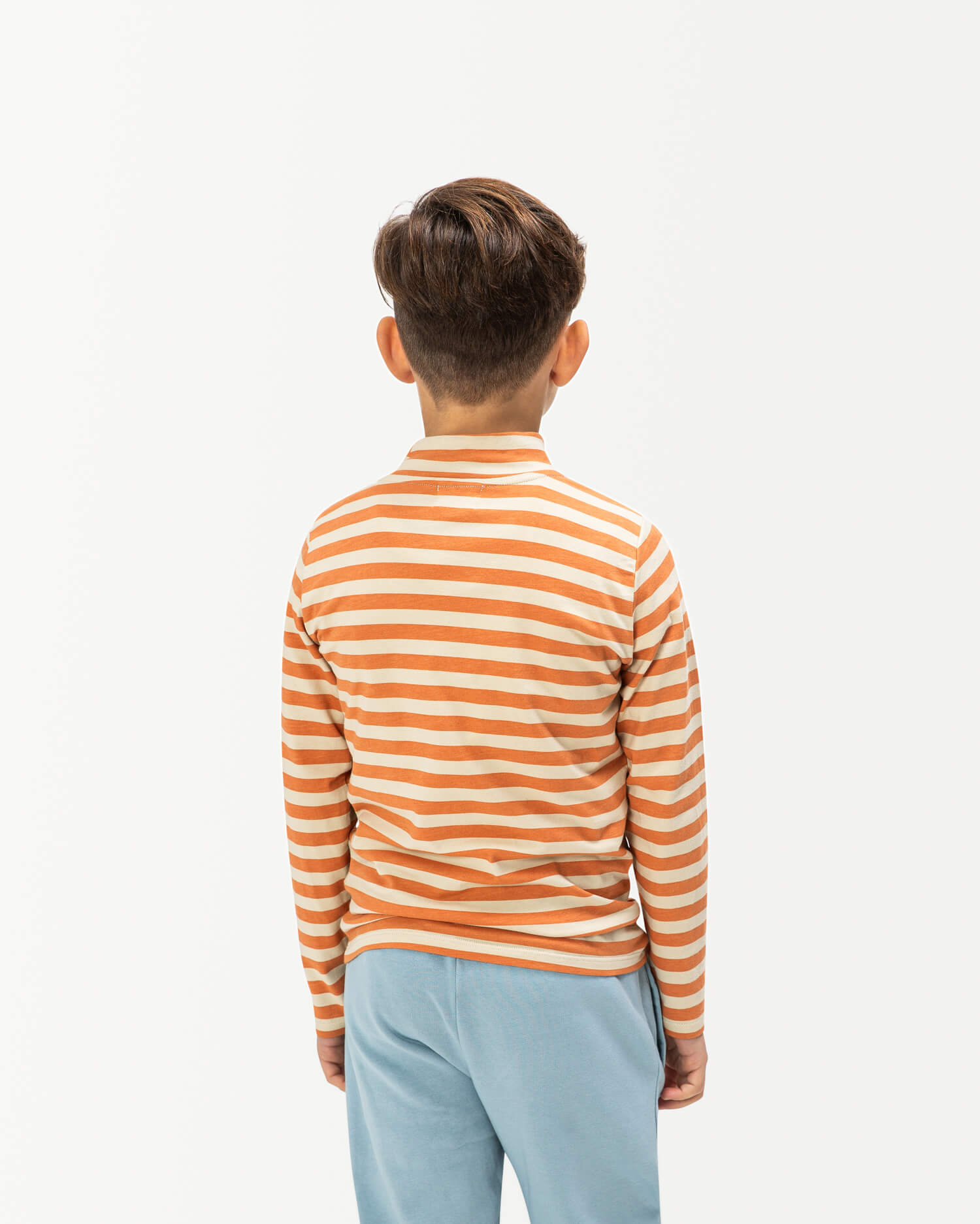 High Neck Longsleeve oyster-caramel