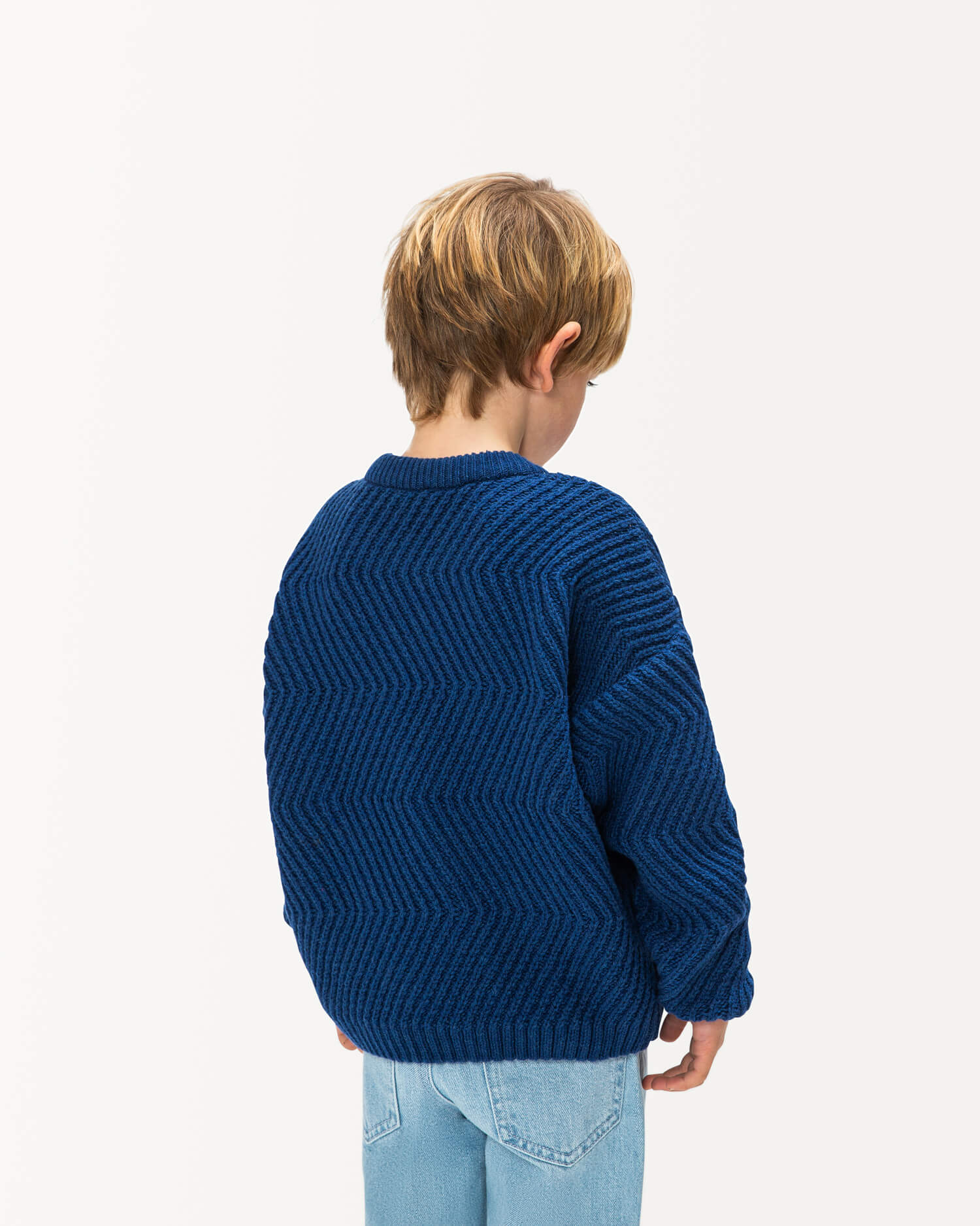 Round Neck Sweater royal blue