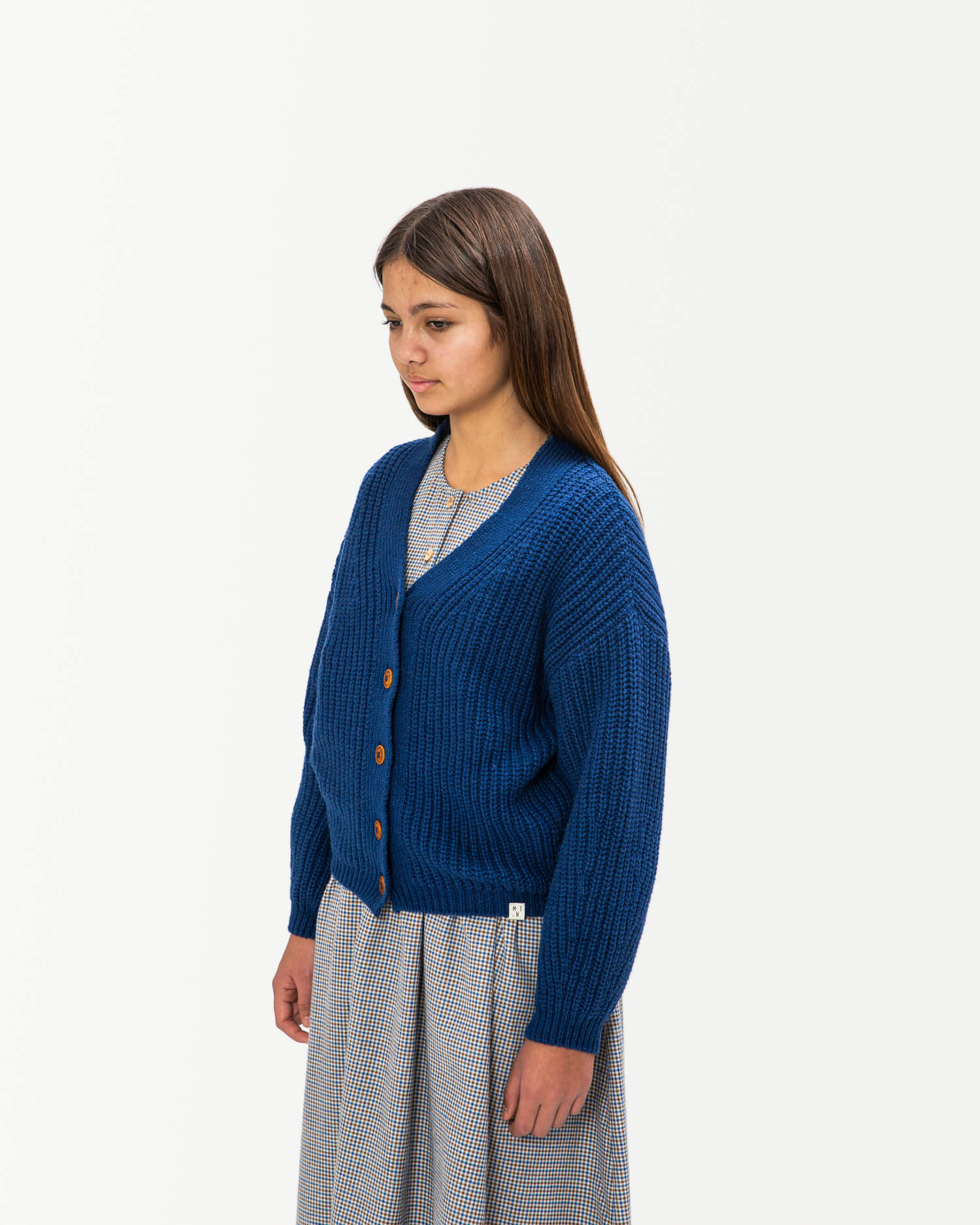 V-Neck Cardigan royal blue