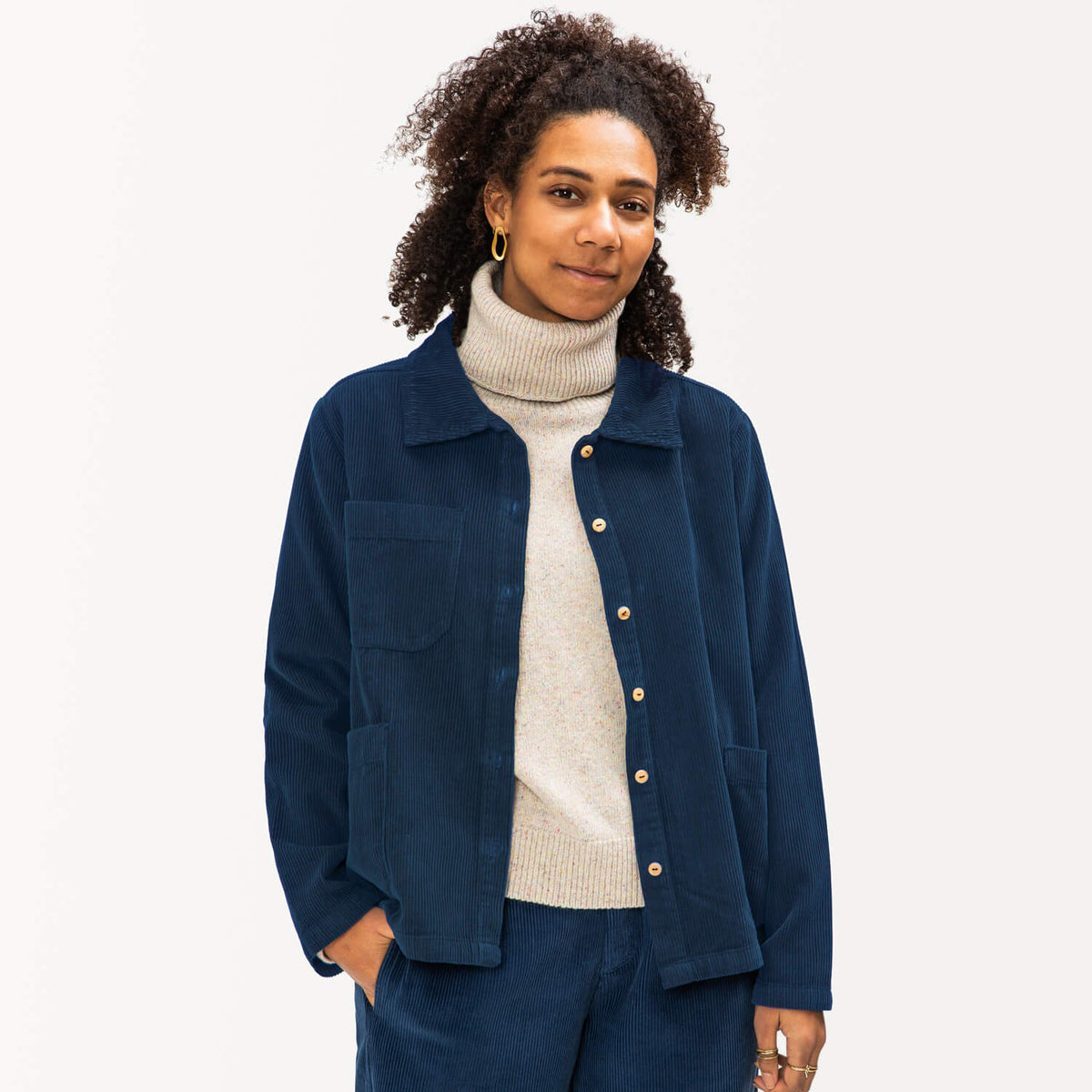 Corduroy Classic Jacket anchor blue | Matona