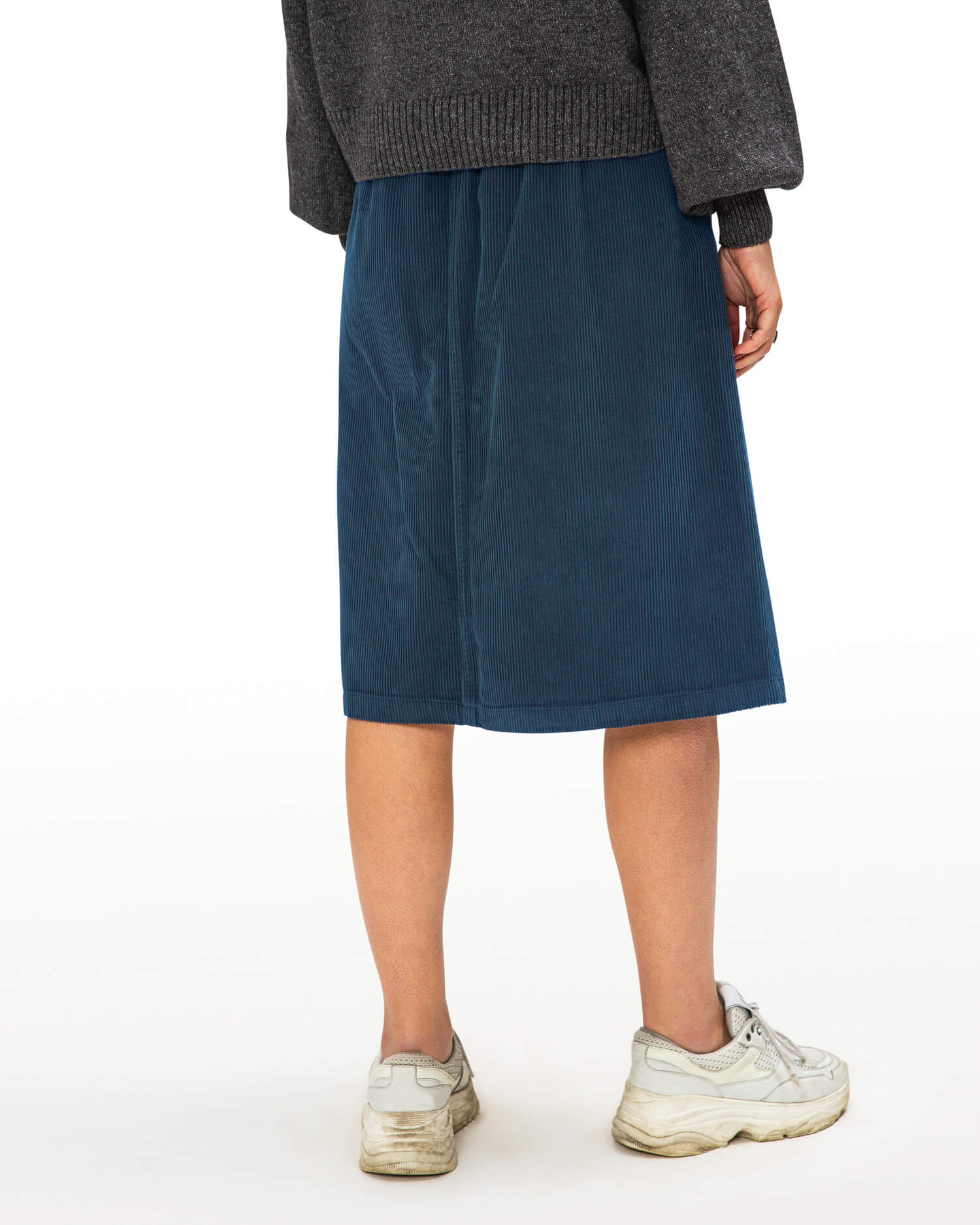 Flared Corduroy Skirt anchor blue