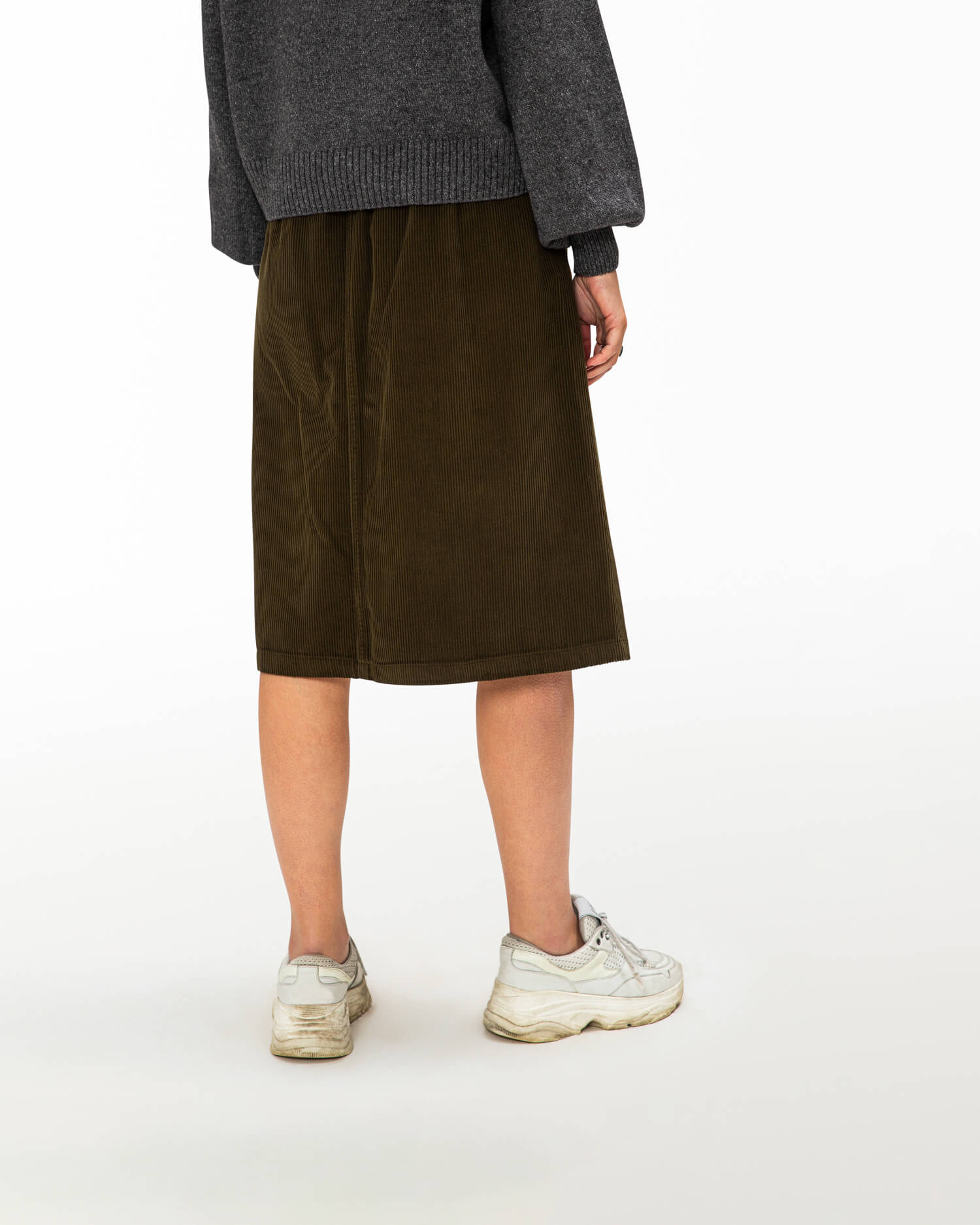 Flared Corduroy Skirt moss