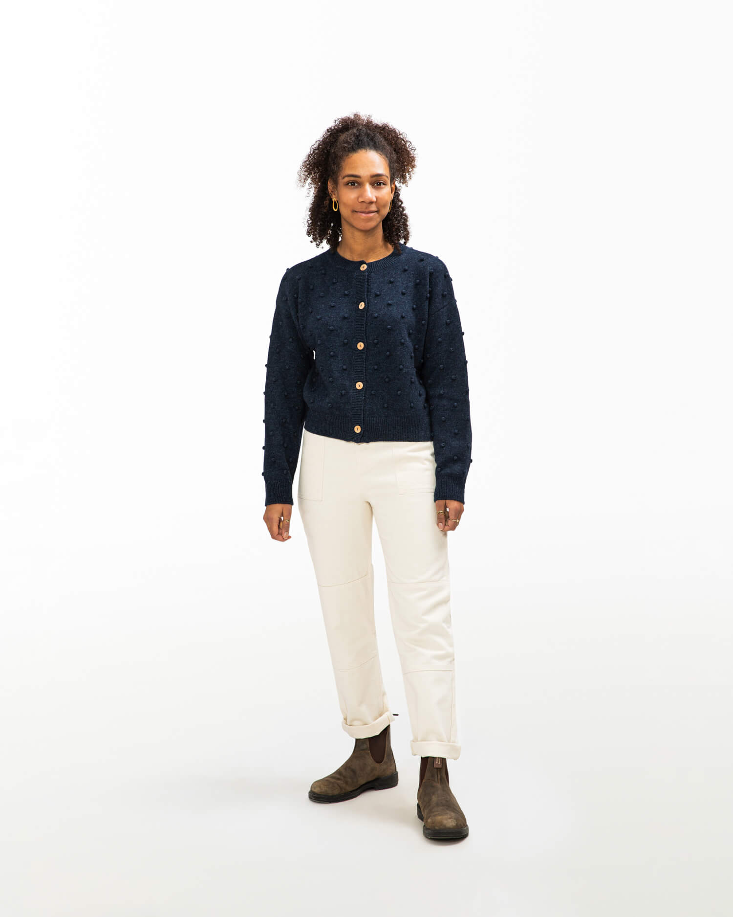 Popcorn Cardigan navy