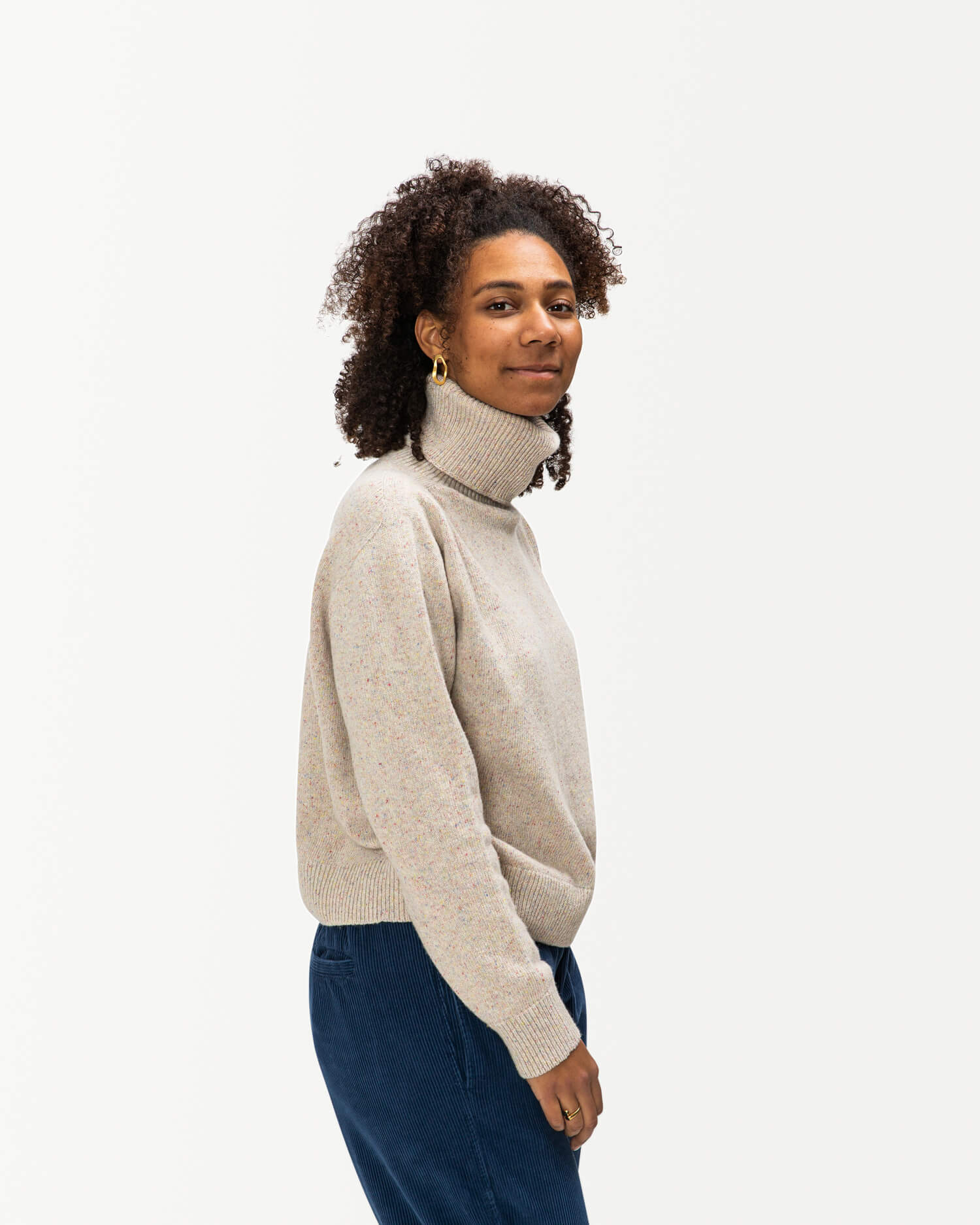 Rollneck Pullover konfetti