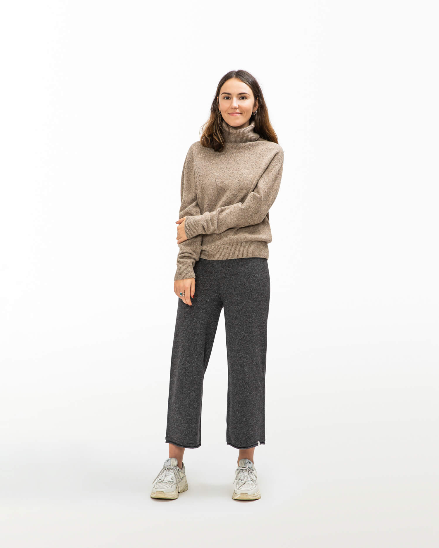 Rollneck Pullover pebble