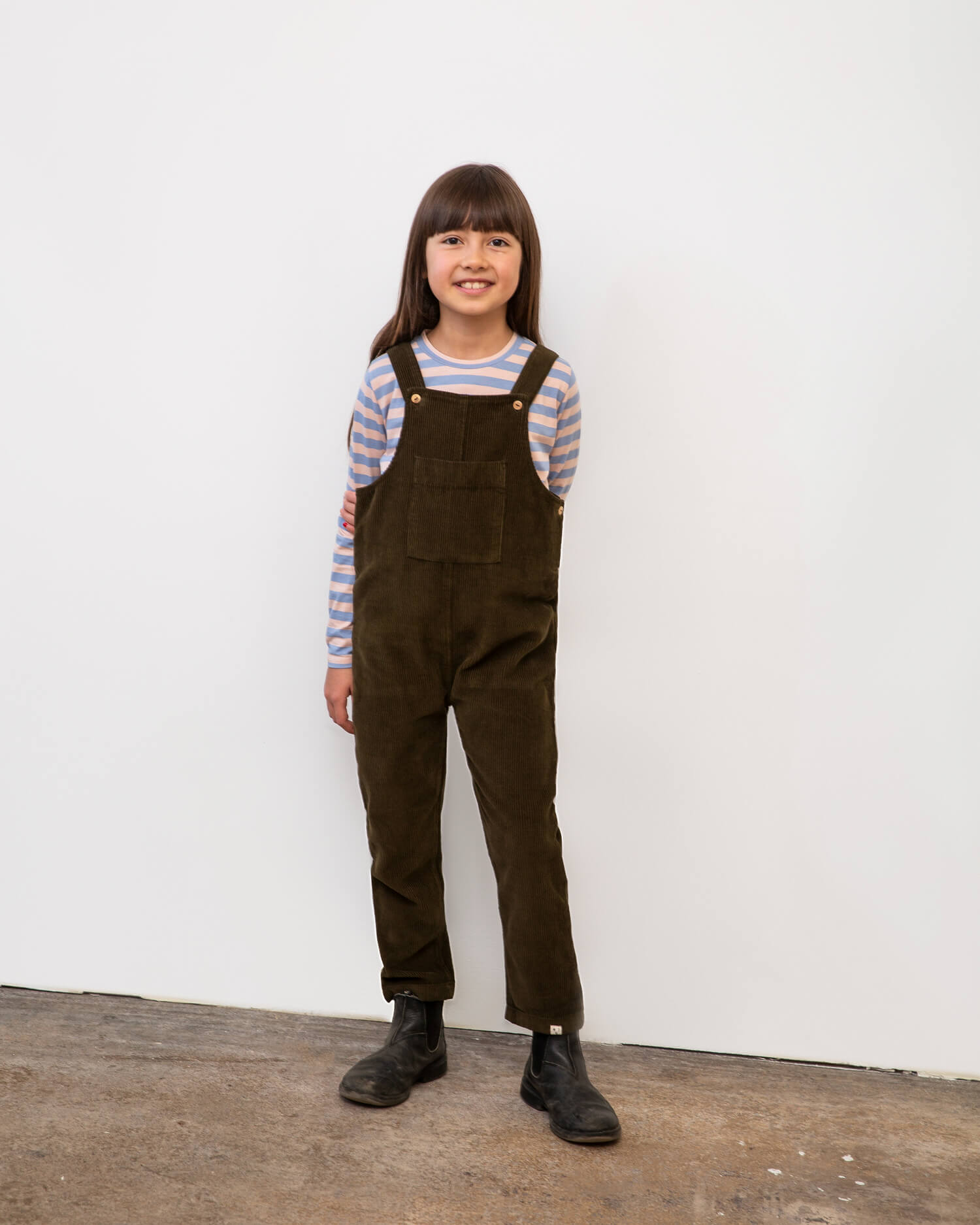 Corduroy Dungarees moss