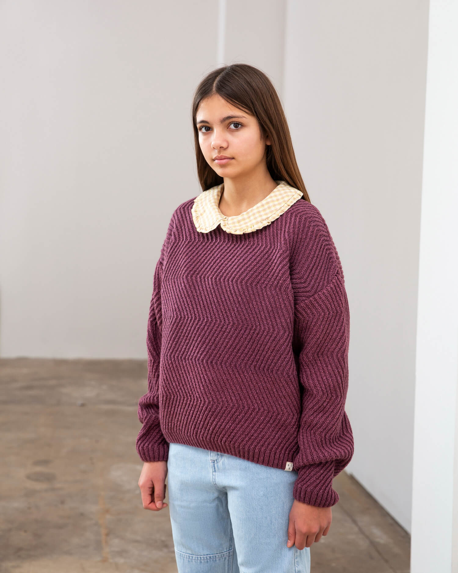 Round Neck Sweater berry