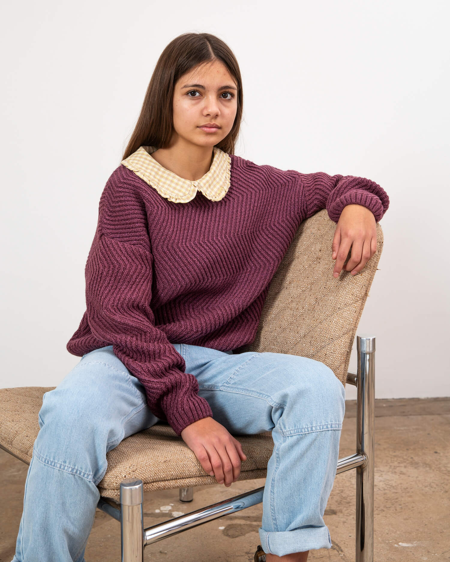 Round Neck Sweater berry